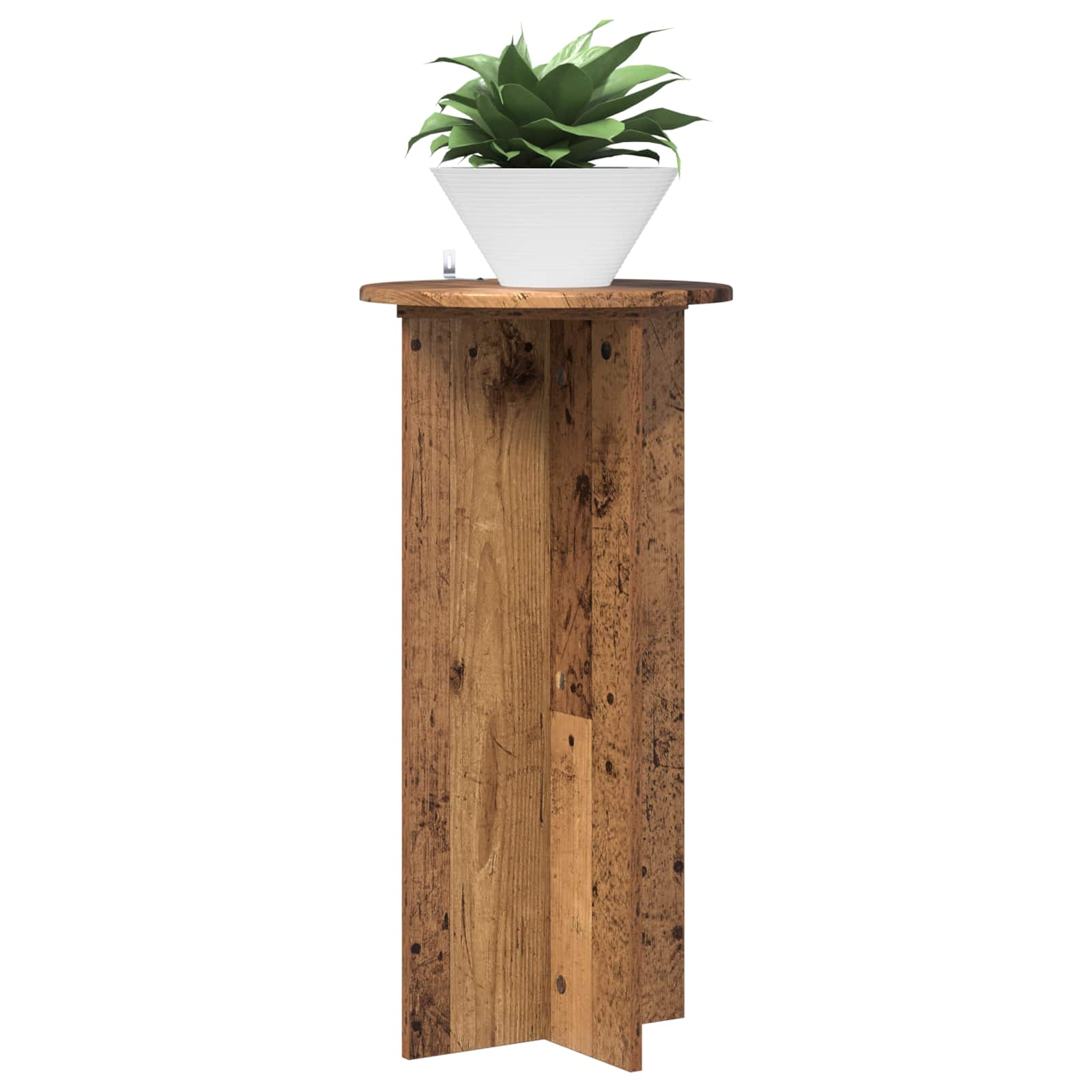 Plantenstandaard 2 pcs Oud hout 40 x 40 x 80 cm Bewerkt hout image 3