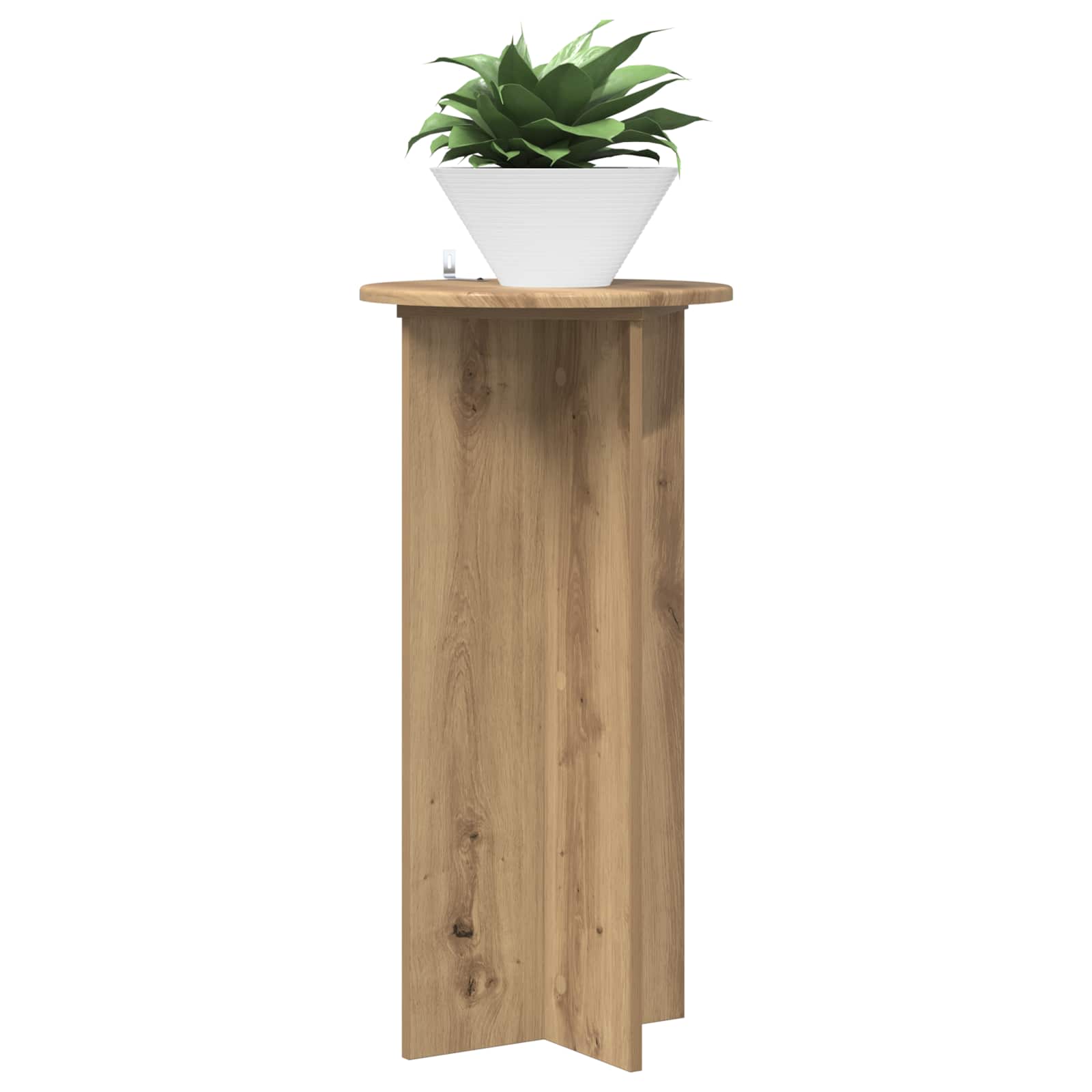 Plantenstandaard 2 pcs Artisanaal eiken 40 x 40 x 80 cm image 2