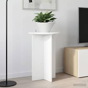 Stojalo za rastline 2 pcs Bela Ø40 x 60 cm Inženirski les