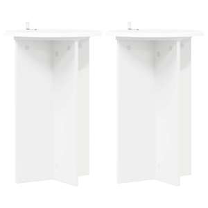 Stojan na rostliny 2 pcs Bílá Ø40 x 60 cm Kompozitní dřevo - obrázek 2
