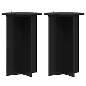 Stojan na rostliny 2 pcs Černá Ø40 x 60 cm Kompozitní dřevo - obrázek 2