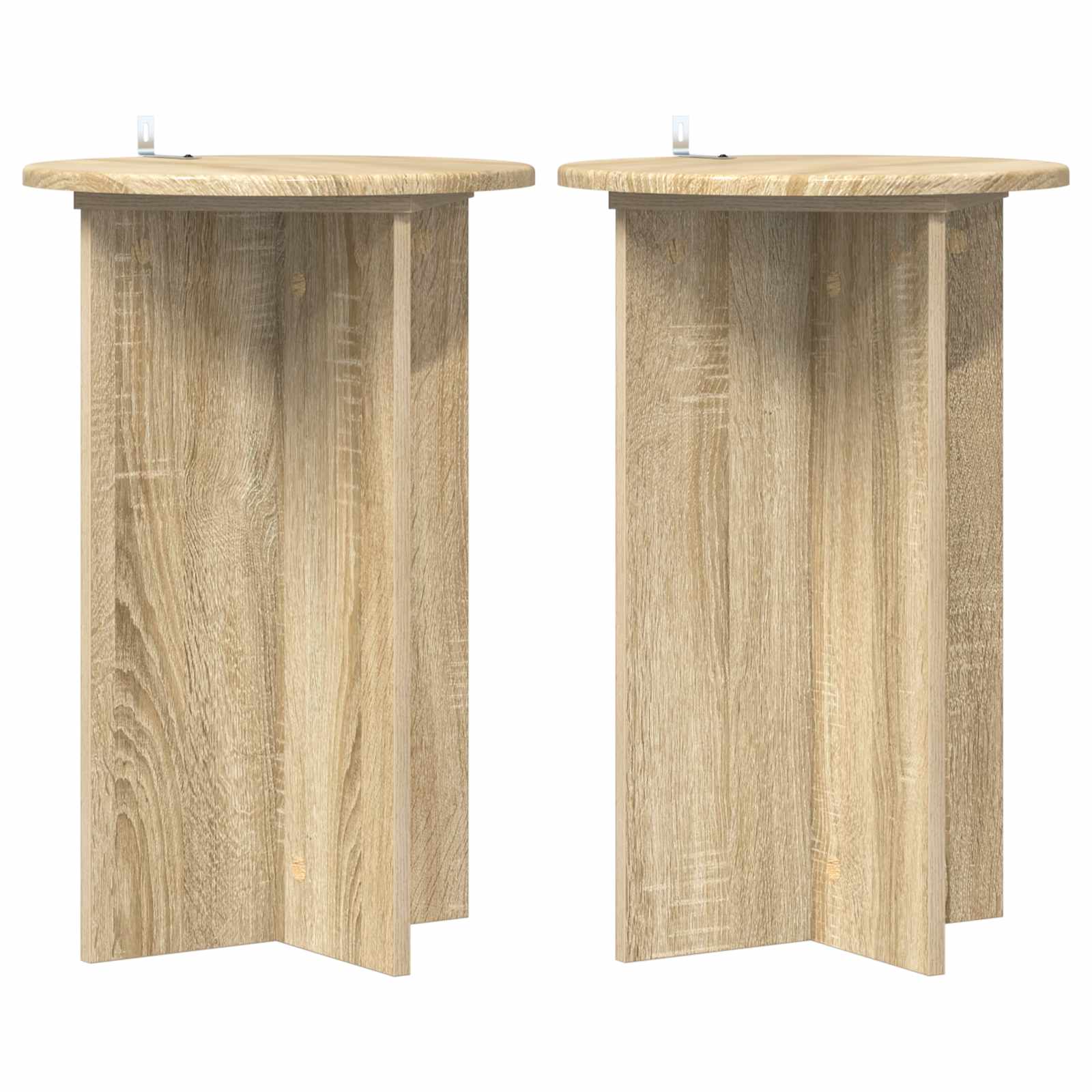 Plantenstandaard 2 pcs Sonoma Eiken Ø40 x 60 cm Bewerkt hout image 2