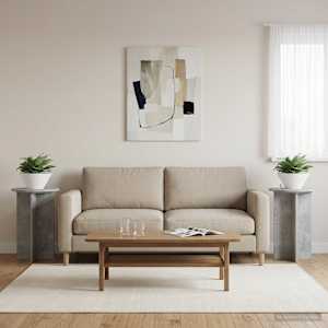 Stojalo za rastline 2 pcs Betonsko siva Ø40 x 60 cm