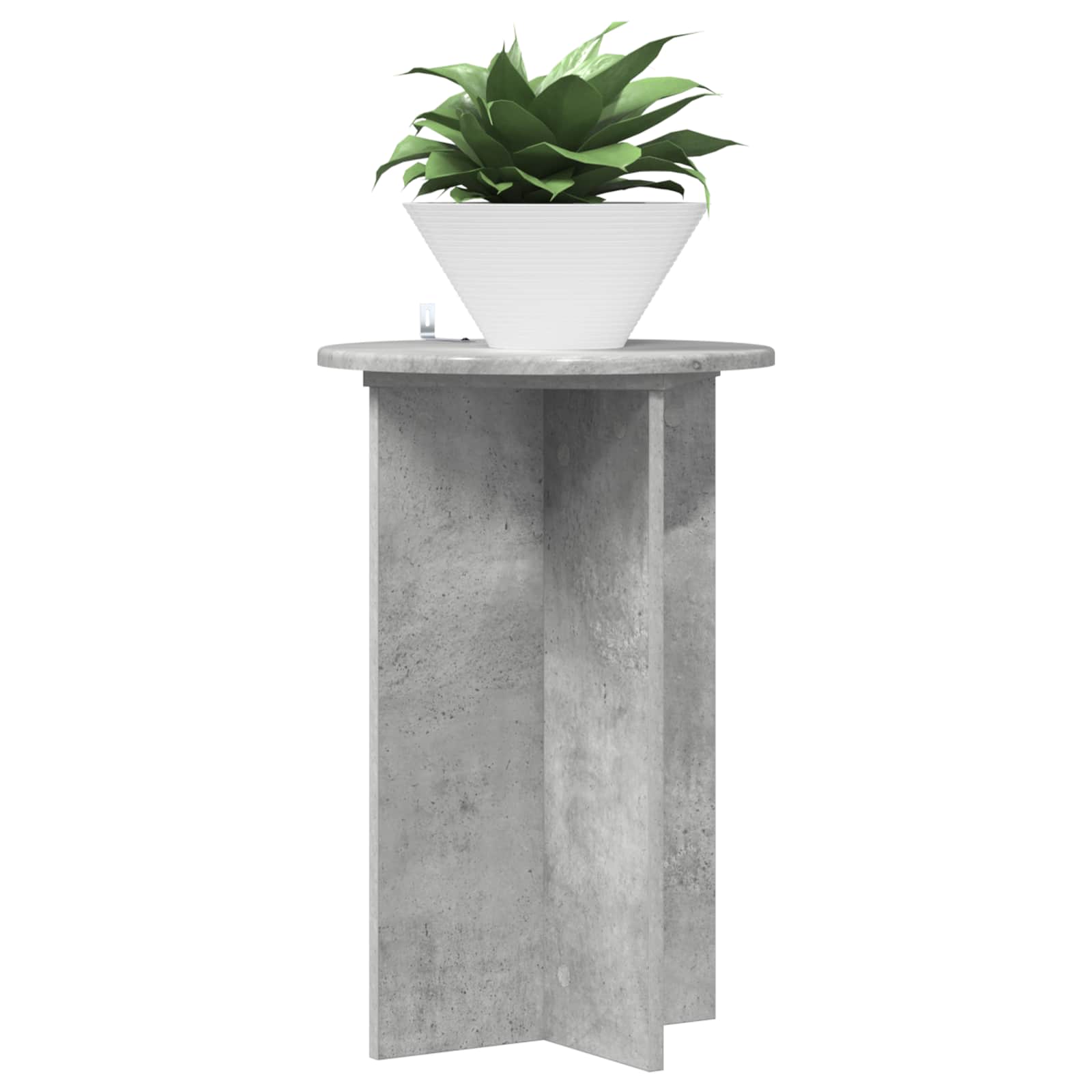 Plantenstandaard 2 pcs Betongrijs Ø40 x 60 cm Bewerkt hout image 2