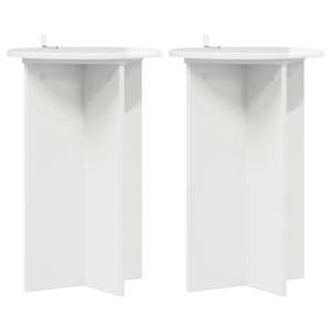 Stojan na rostliny 2 pcs Bílá s vysokým leskem Ø40 x 60 cm - obrázek 2