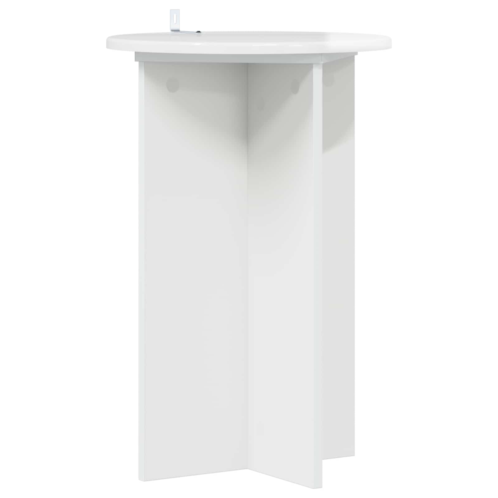 Plantenstandaard 2 pcs Hoogglans Wit Ø40 x 60 cm Bewerkt hout image 4