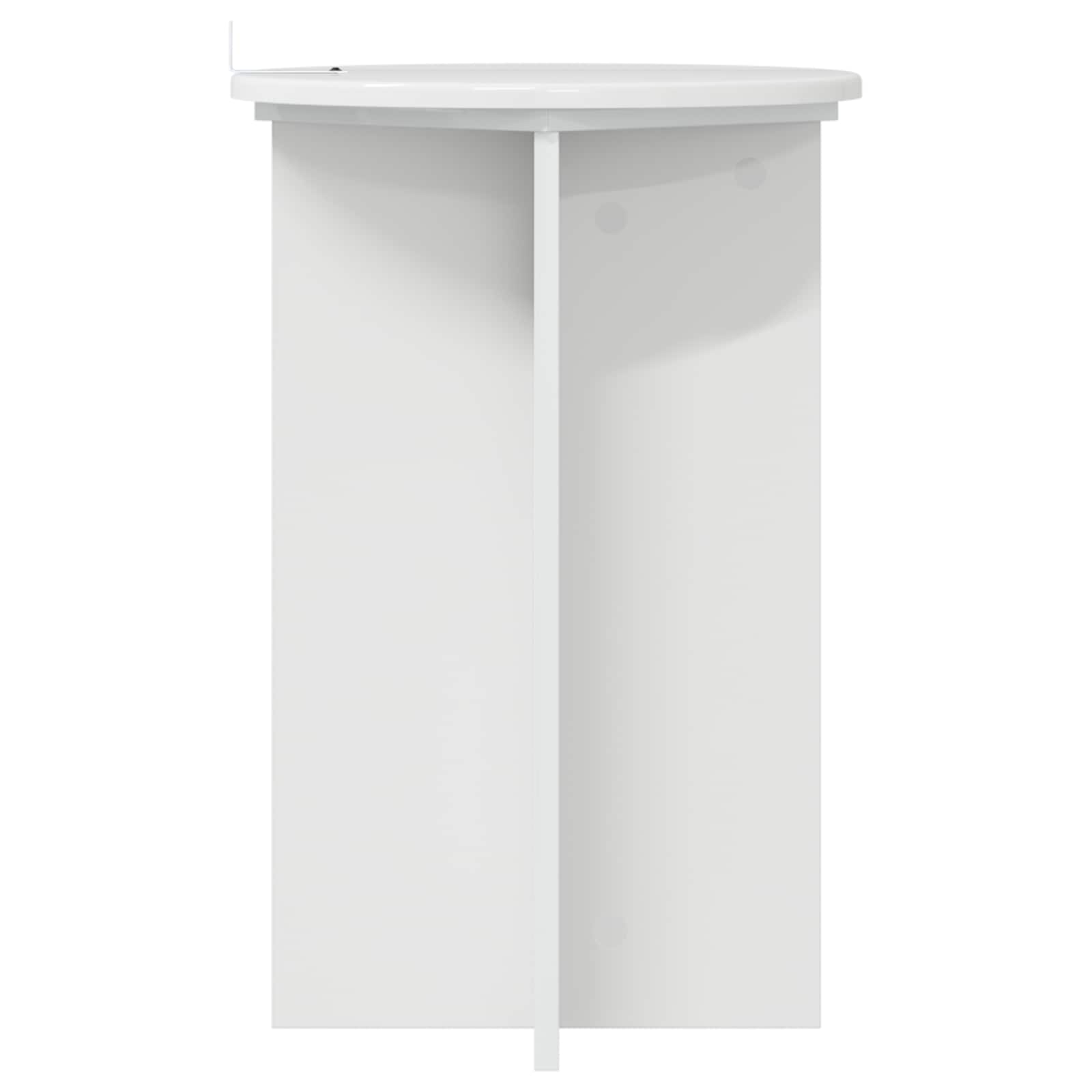 Plantenstandaard 2 pcs Hoogglans Wit Ø40 x 60 cm Bewerkt hout image 6