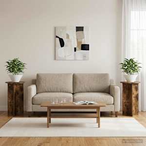 Stojalo za rastline 2 pcs Dimljen hrast Ø40 x 60 cm