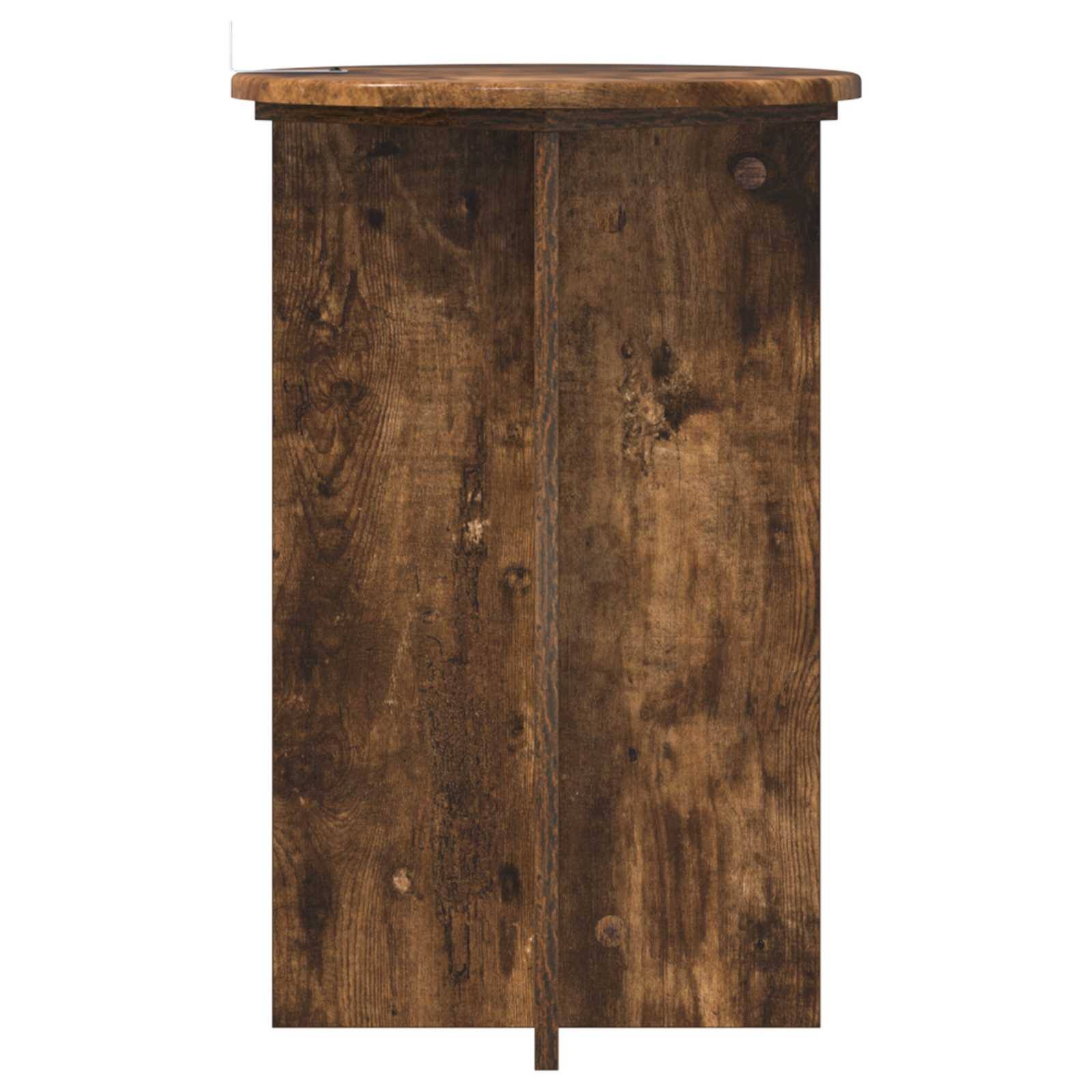 Plantenstandaard 2 pcs Gerookt eiken Ø40 x 60 cm Bewerkt hout image 5