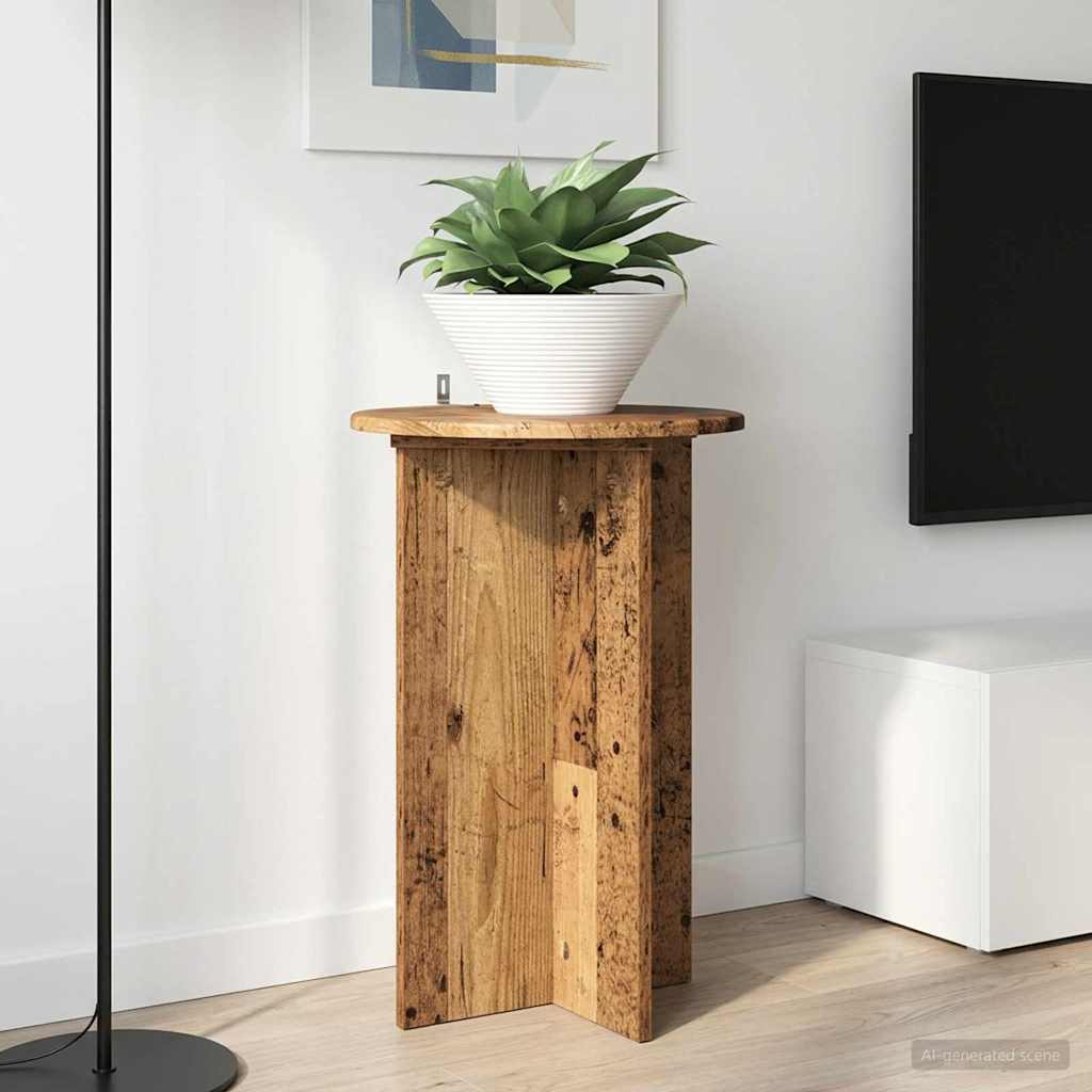 Plantenstandaard 2 pcs Oud hout Ø40 x 60 cm Bewerkt hout image 1