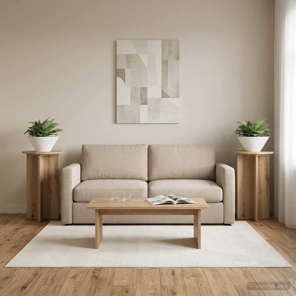 Stojalo za rastline 2 pcs Artisan hrast Ø40 x 60 cm - slika 4