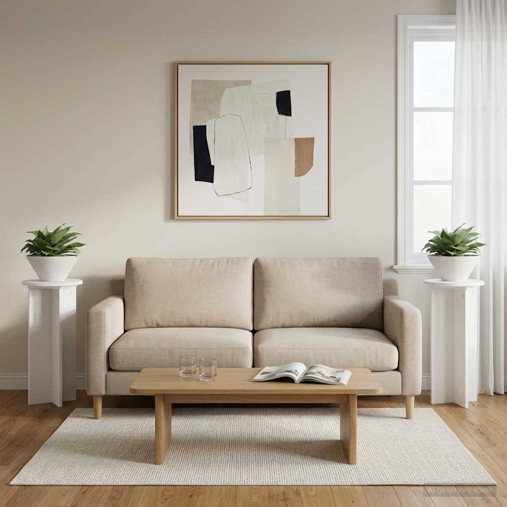 Stojan na rostliny 2 pcs Bílá Ø29,5 x 60 cm Kompozitní dřevo