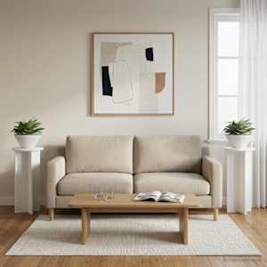 Stojalo za rastline 2 pcs Bela Ø29,5 x 60 cm Inženirski les