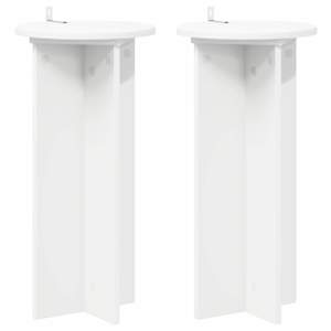 Stojan na rostliny 2 pcs Bílá Ø29,5 x 60 cm Kompozitní dřevo - obrázek 2