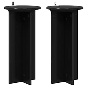 vidaXL Taimede alus 2 tk Must 29,5 x 29,5 x 60 cm Tehispuit