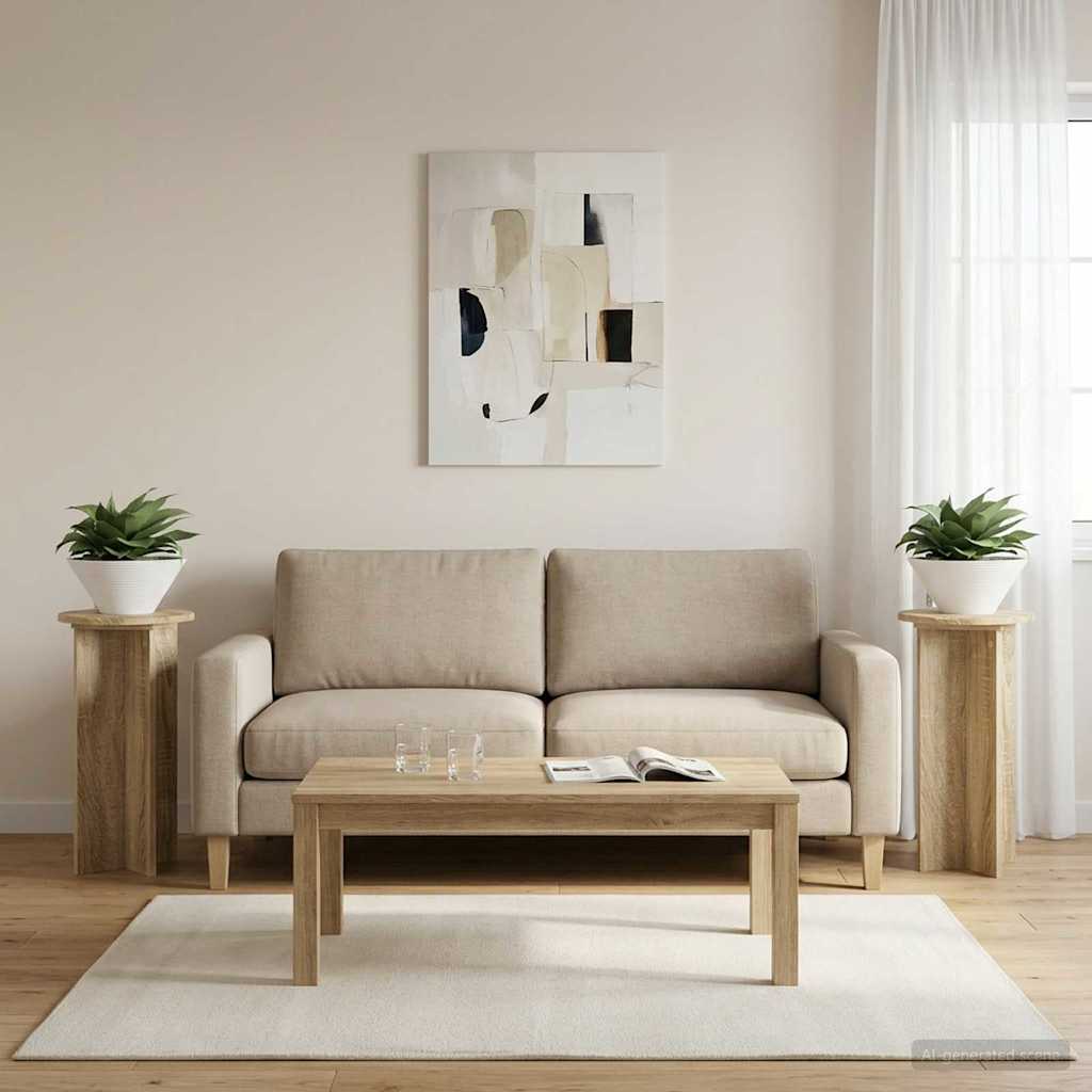 Stojan na rostliny 2 pcs Dub sonoma 29,5 x 29,5 x 60 cm