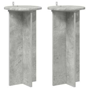 vidaXL Taimede alus 2 tk Betoonhall 29,5 x 29,5 x 60 cm Tehispuit