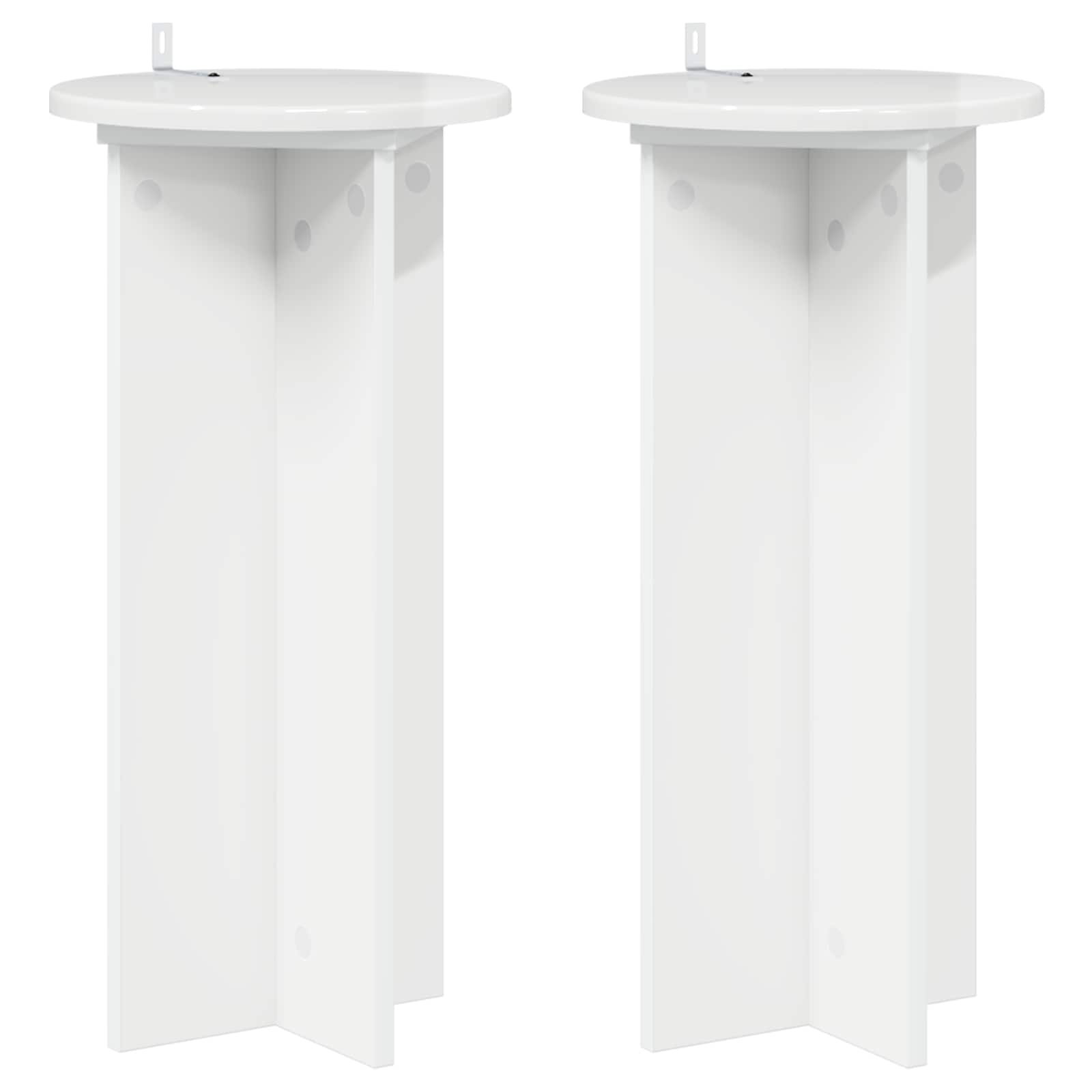 Plantenstandaard 2 pcs Hoogglans Wit 29,5 x 29,5 x 60 cm image 1