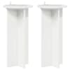 vidaXL Taimede alus 2 tk K&otilde;rgl&auml;ikega valge 29,5 x 29,5 x 60 cm