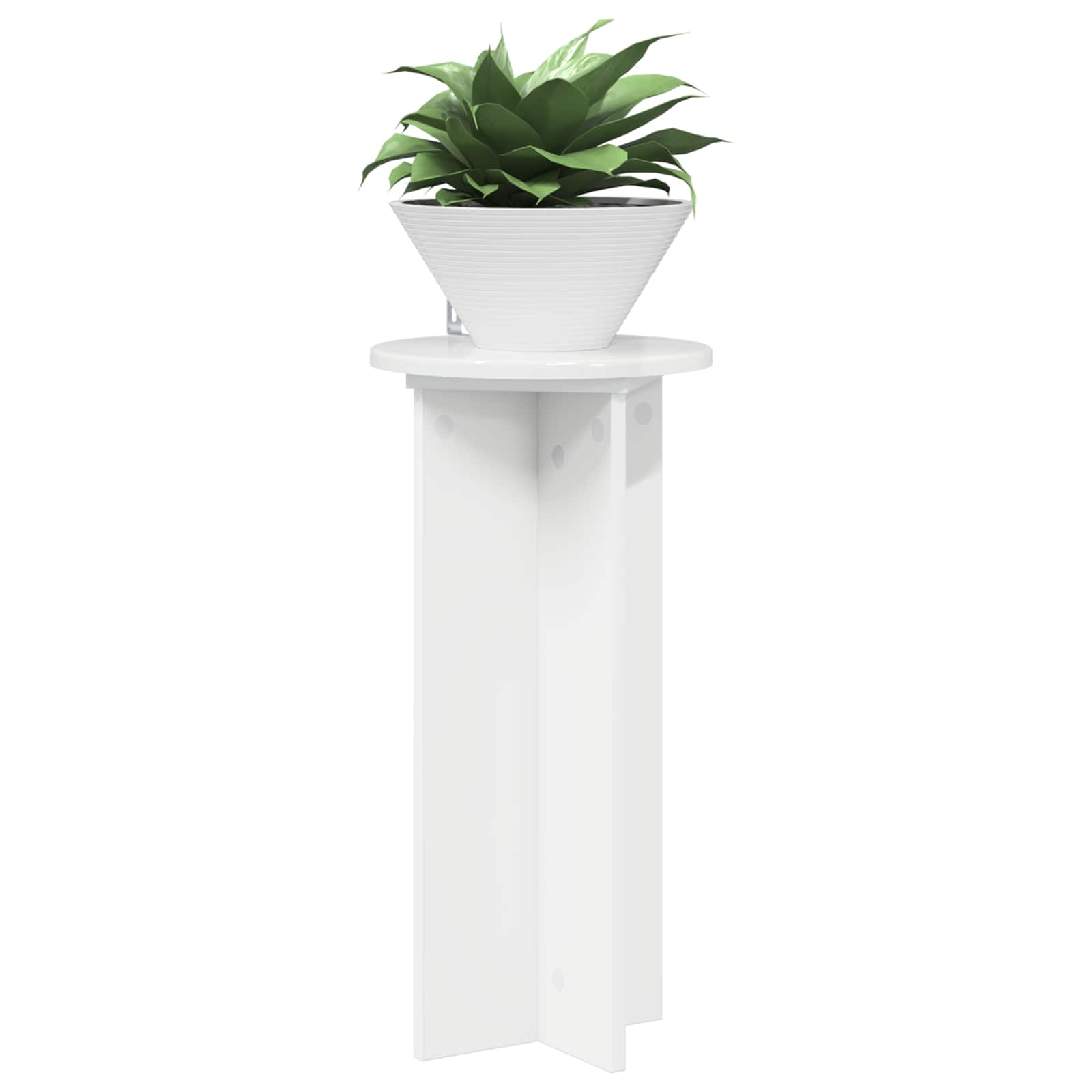 Plantenstandaard 2 pcs Hoogglans Wit 29,5 x 29,5 x 60 cm image 2