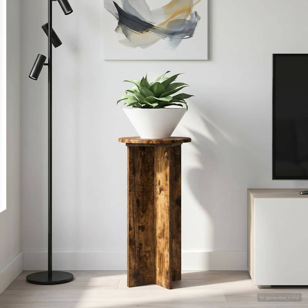 Stojan na rostliny 2 pcs Kouřový dub 29,5 x 29,5 x 60 cm