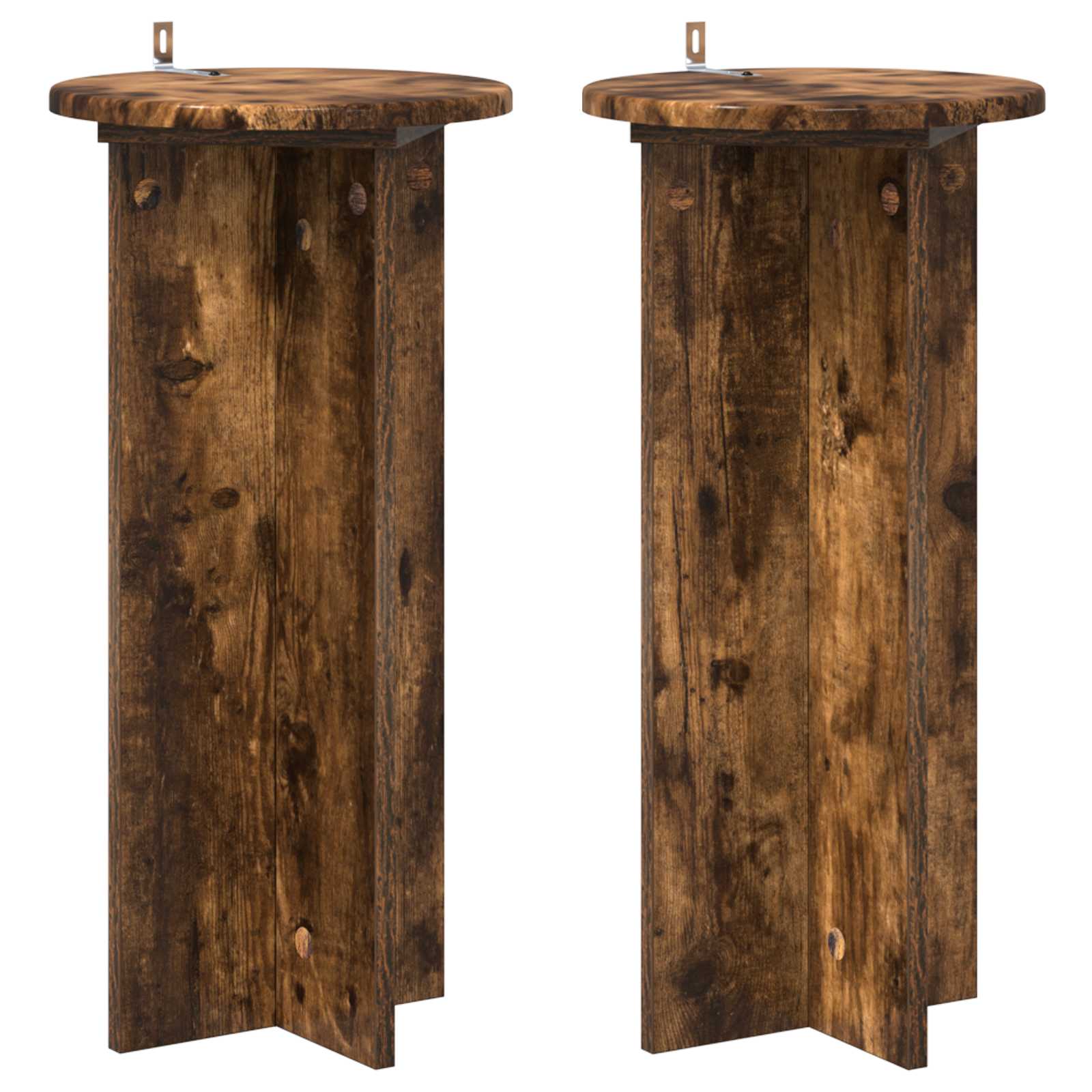 Plantenstandaard 2 pcs Gerookt eiken 29,5 x 29,5 x 60 cm image 1
