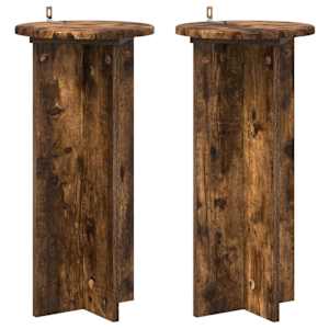 vidaXL Taimede alus 2 tk Suitsutatud tamm 29,5 x 29,5 x 60 cm