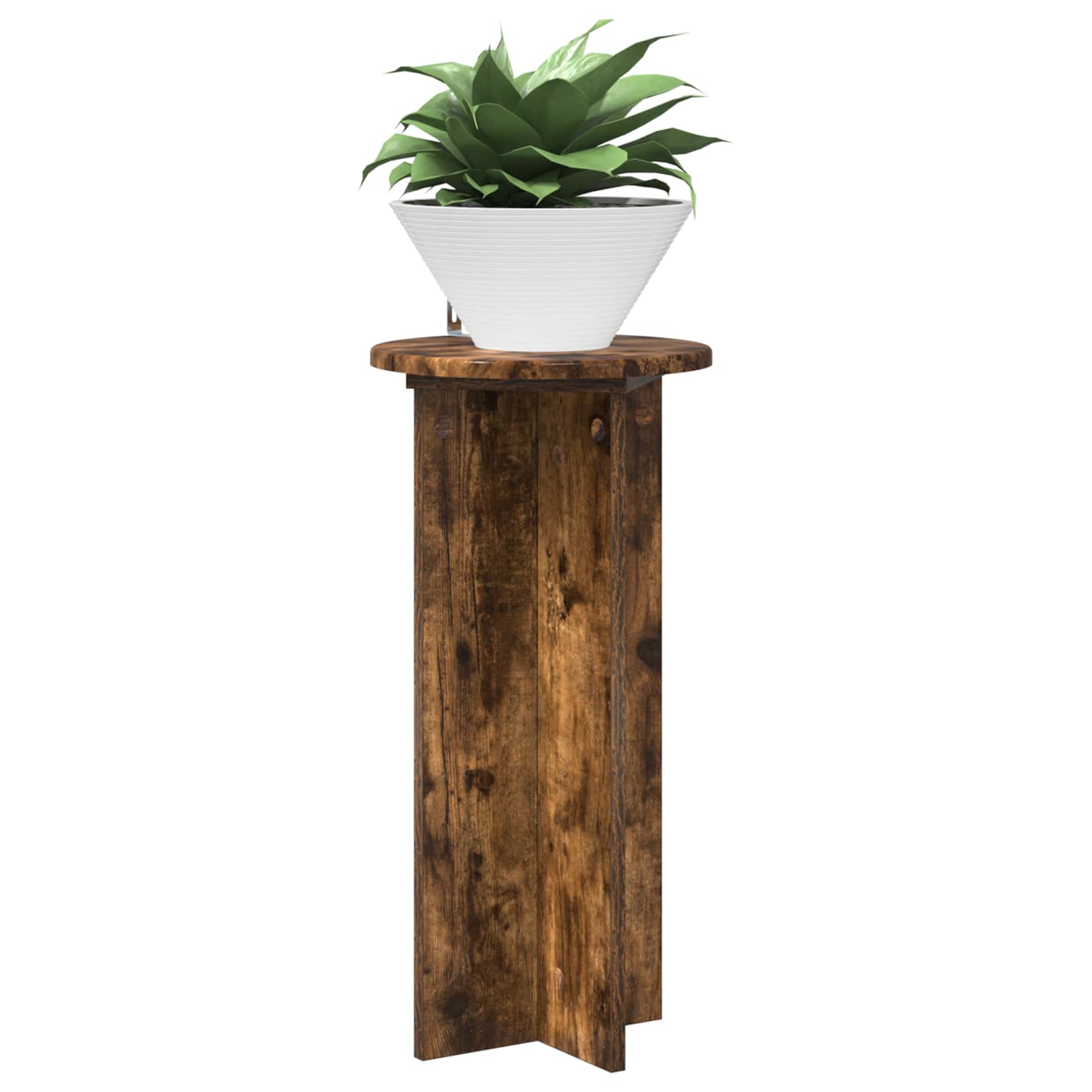 Plantenstandaard 2 pcs Gerookt eiken 29,5 x 29,5 x 60 cm image 2