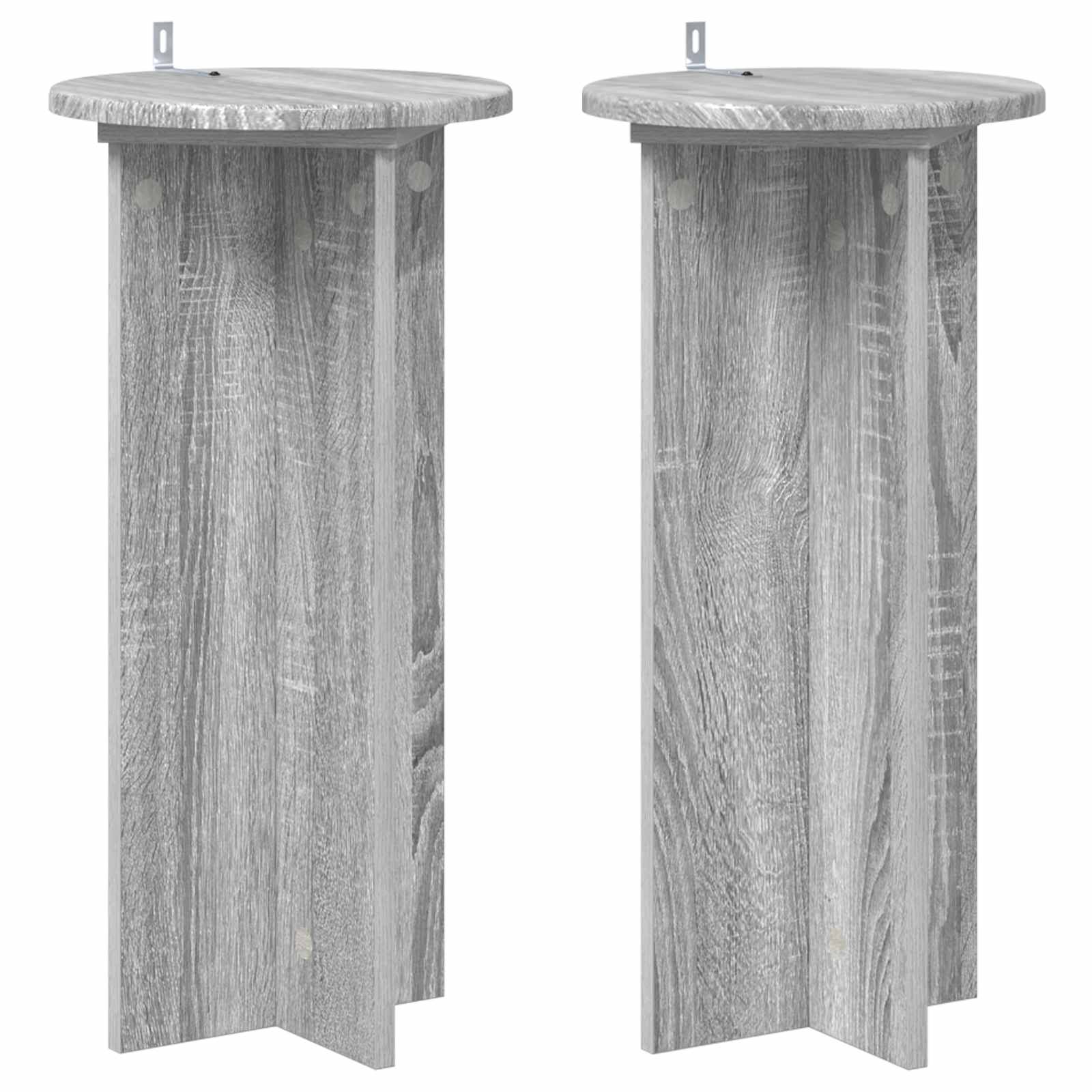 Plantenstandaard 2 pcs Grijs sonoma 29,5 x 29,5 x 60 cm image 1