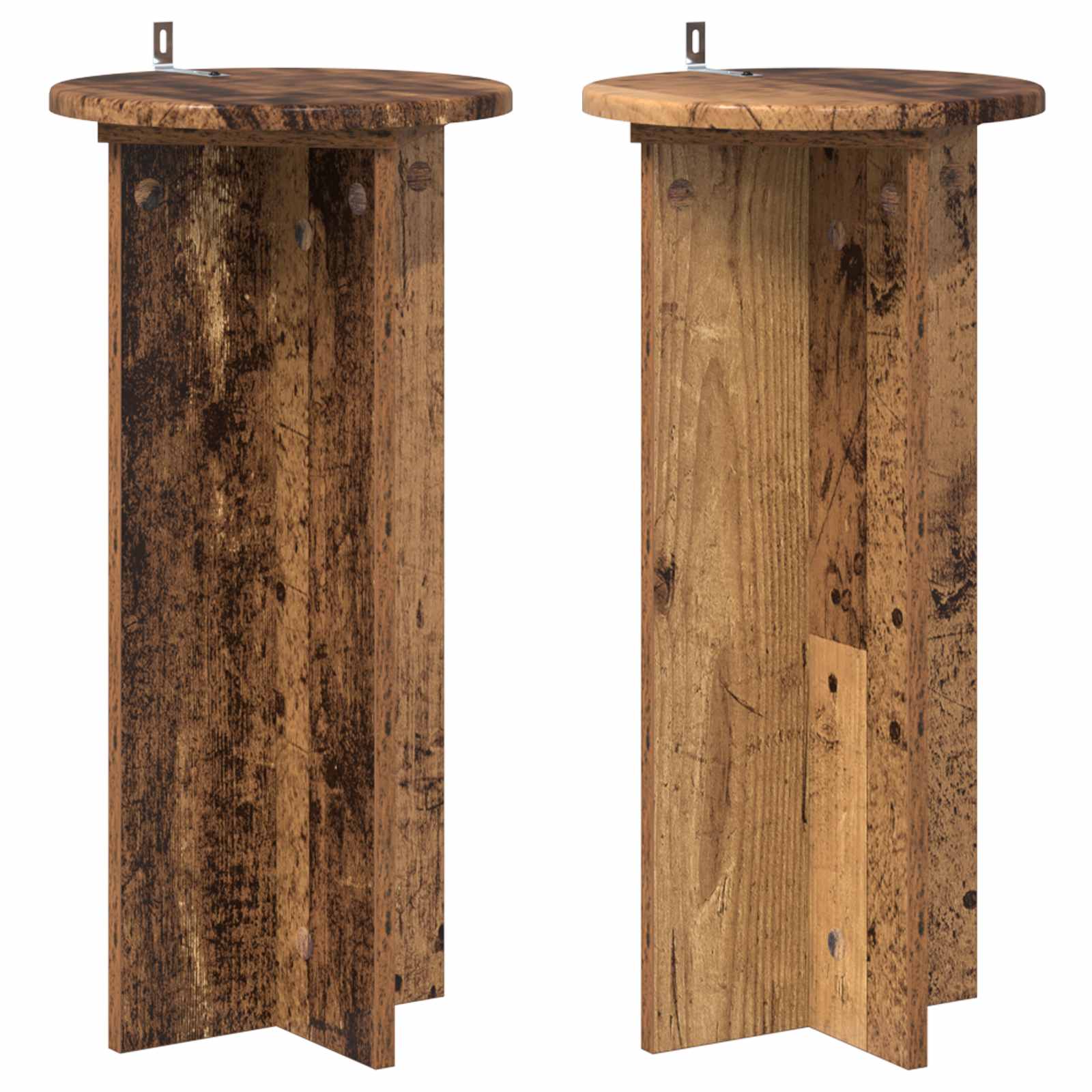 Plantenstandaard 2 pcs Oud hout 29,5 x 29,5 x 60 cm image 1