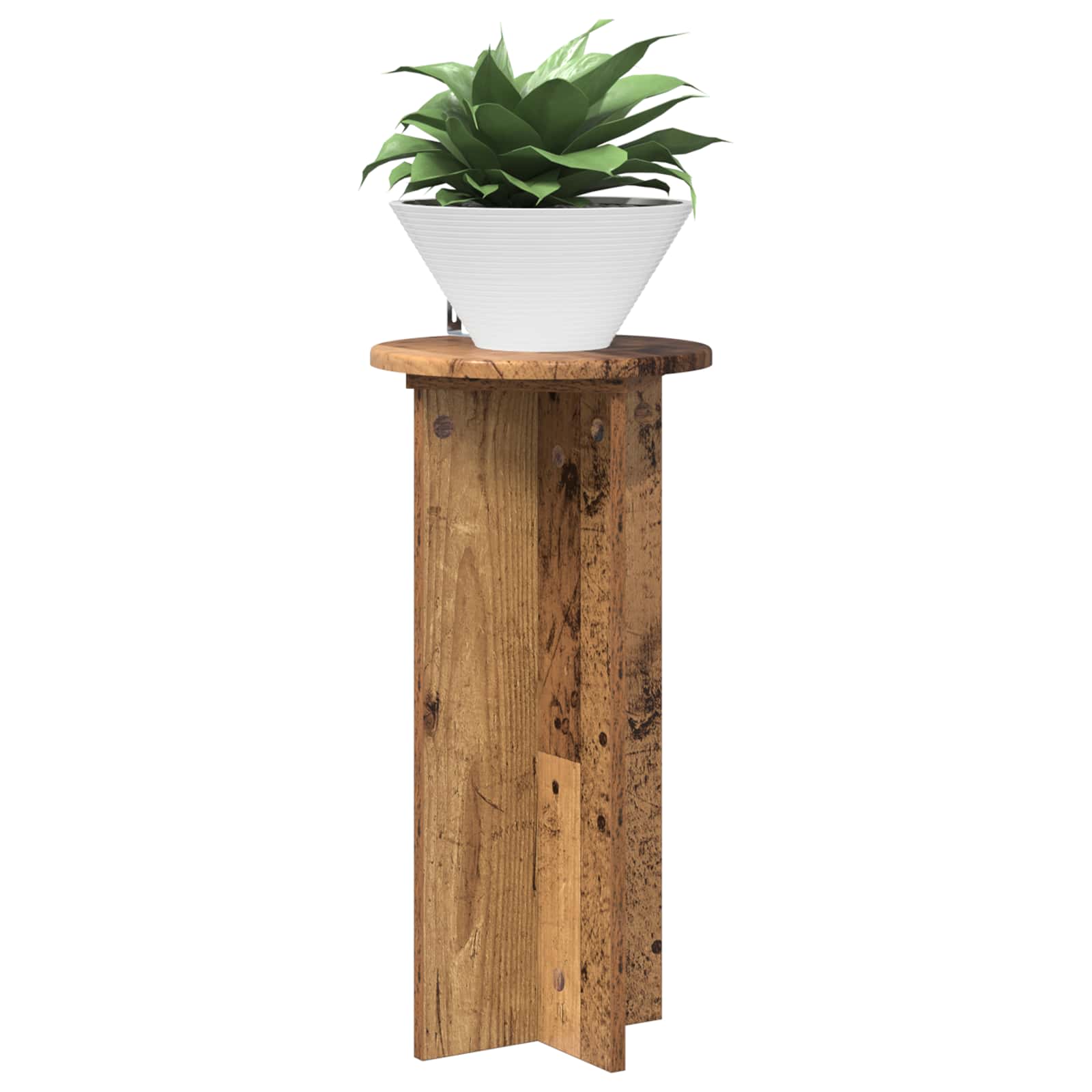Plantenstandaard 2 pcs Oud hout 29,5 x 29,5 x 60 cm image 2
