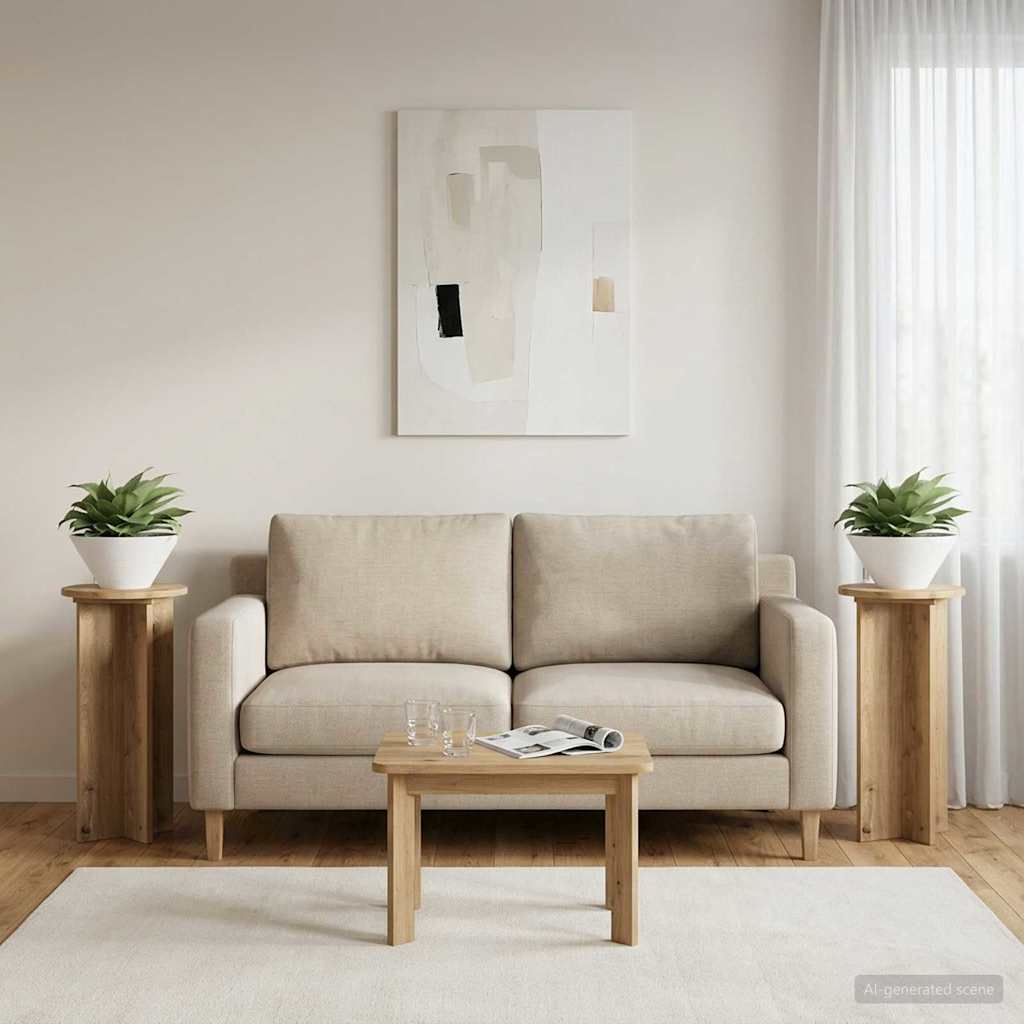 Stojan na rostliny 2 pcs Dub artisan 29,5 x 29,5 x 60 cm