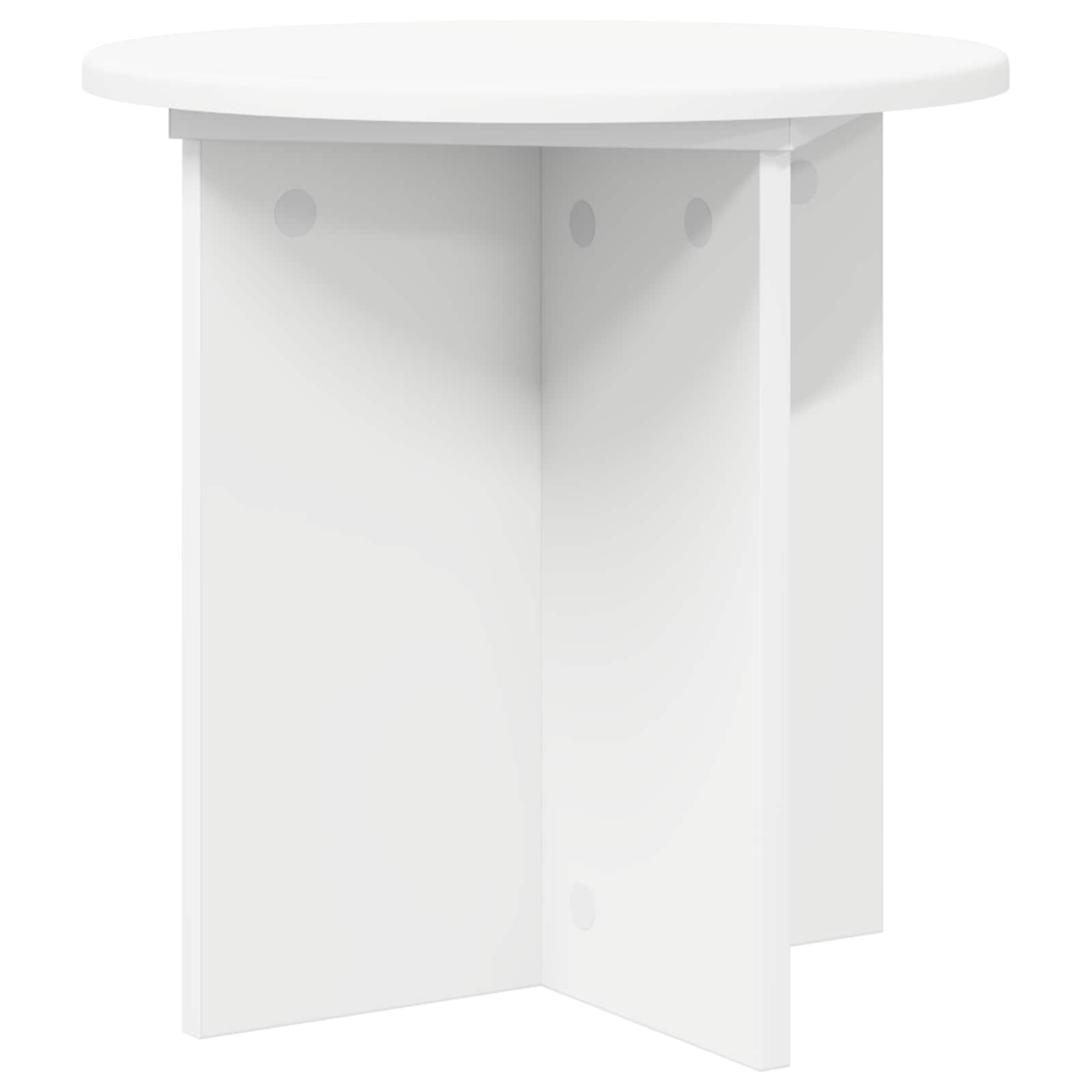 Plantenstandaard 2 pcs Wit Ø40 x 40 cm Bewerkt hout image 3