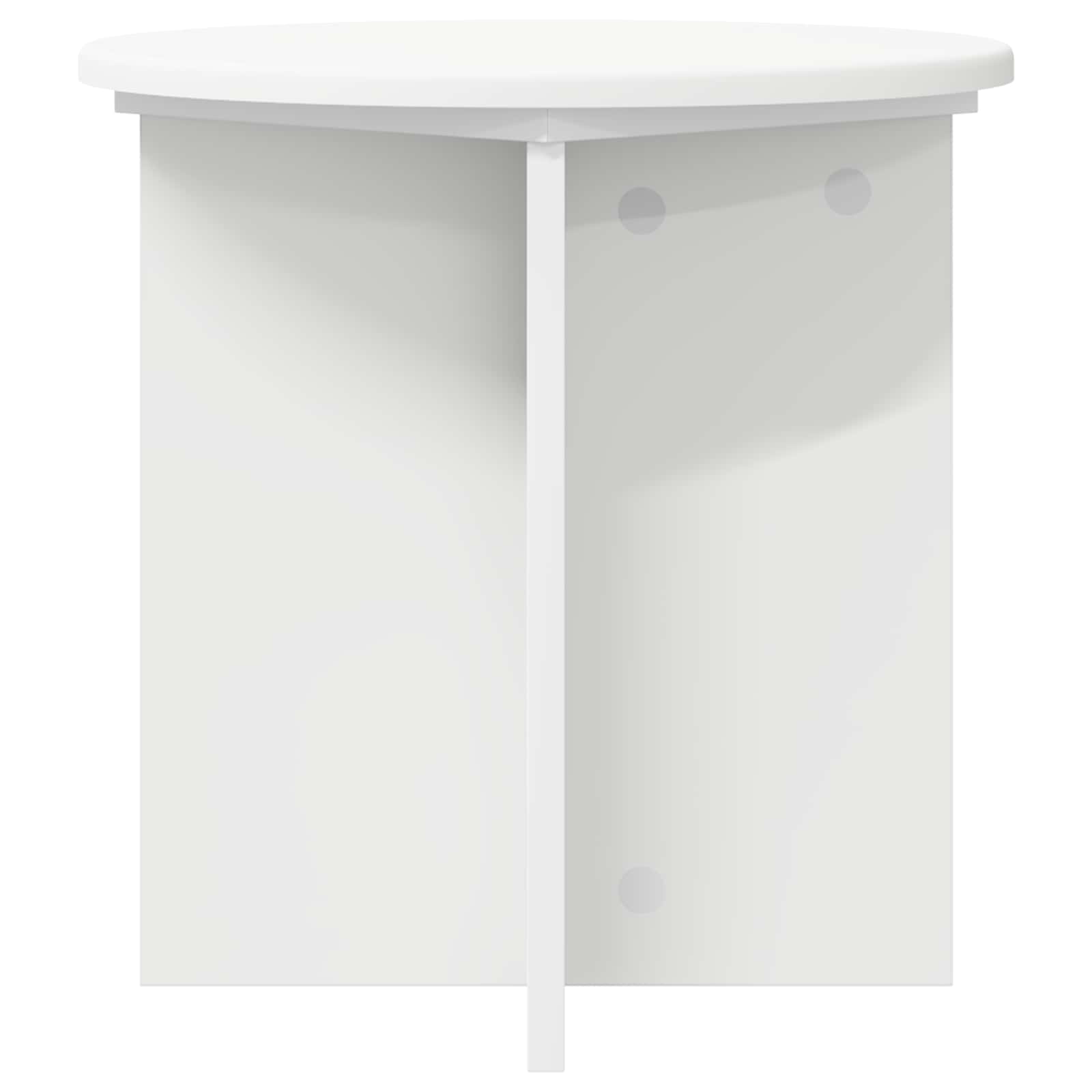 Plantenstandaard 2 pcs Wit Ø40 x 40 cm Bewerkt hout image 5