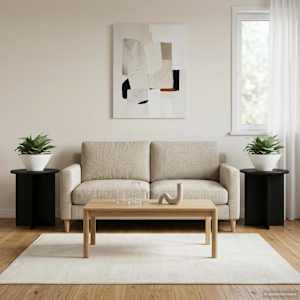 Stojan na rostliny 2 pcs Černá 40 x 40 x 40 cm Kompozitní dřevo - obrázek 1
