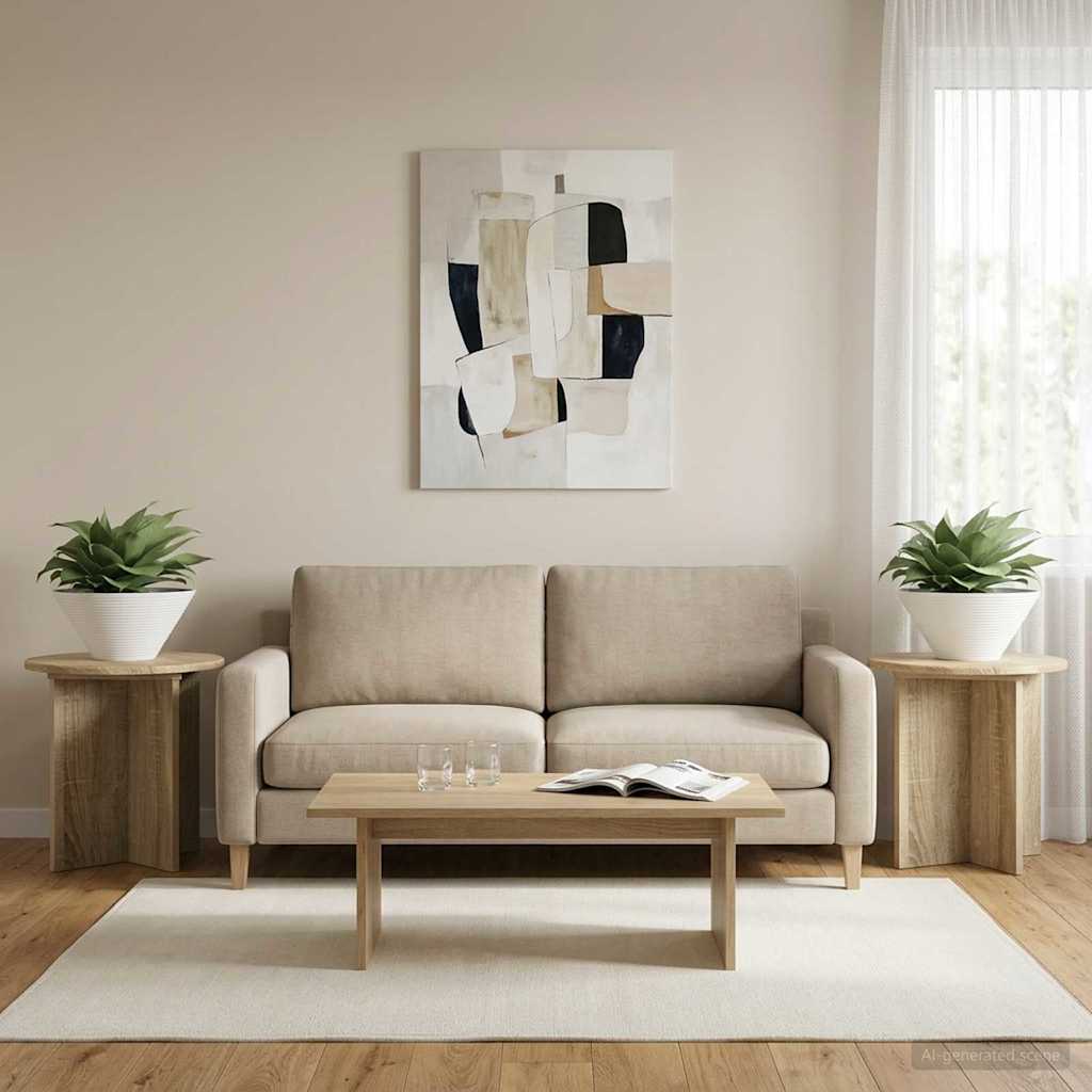 Stojan na rostliny 2 pcs Dub sonoma 40 x 40 x 40 cm - obrázek 4