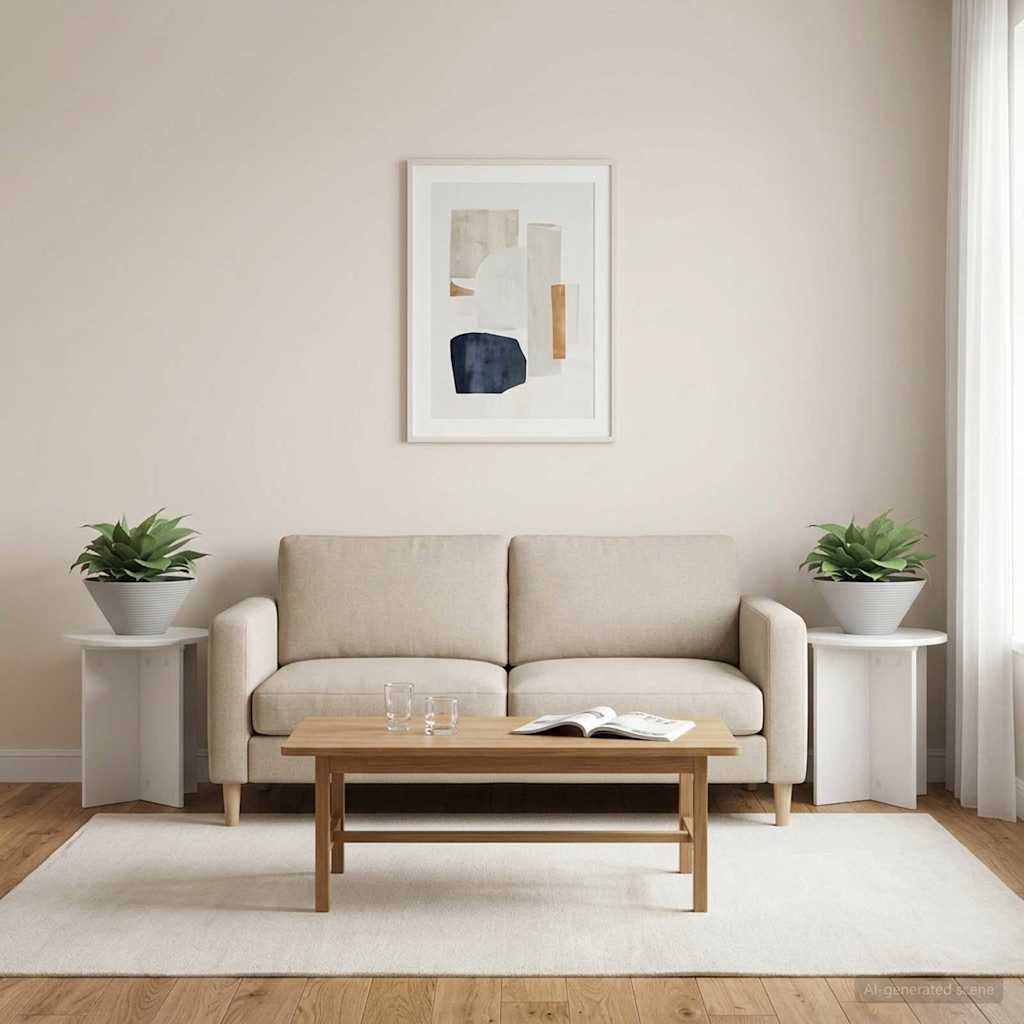Stojan na rostliny 2 pcs Bílá s vysokým leskem 40 x 40 x 40 cm