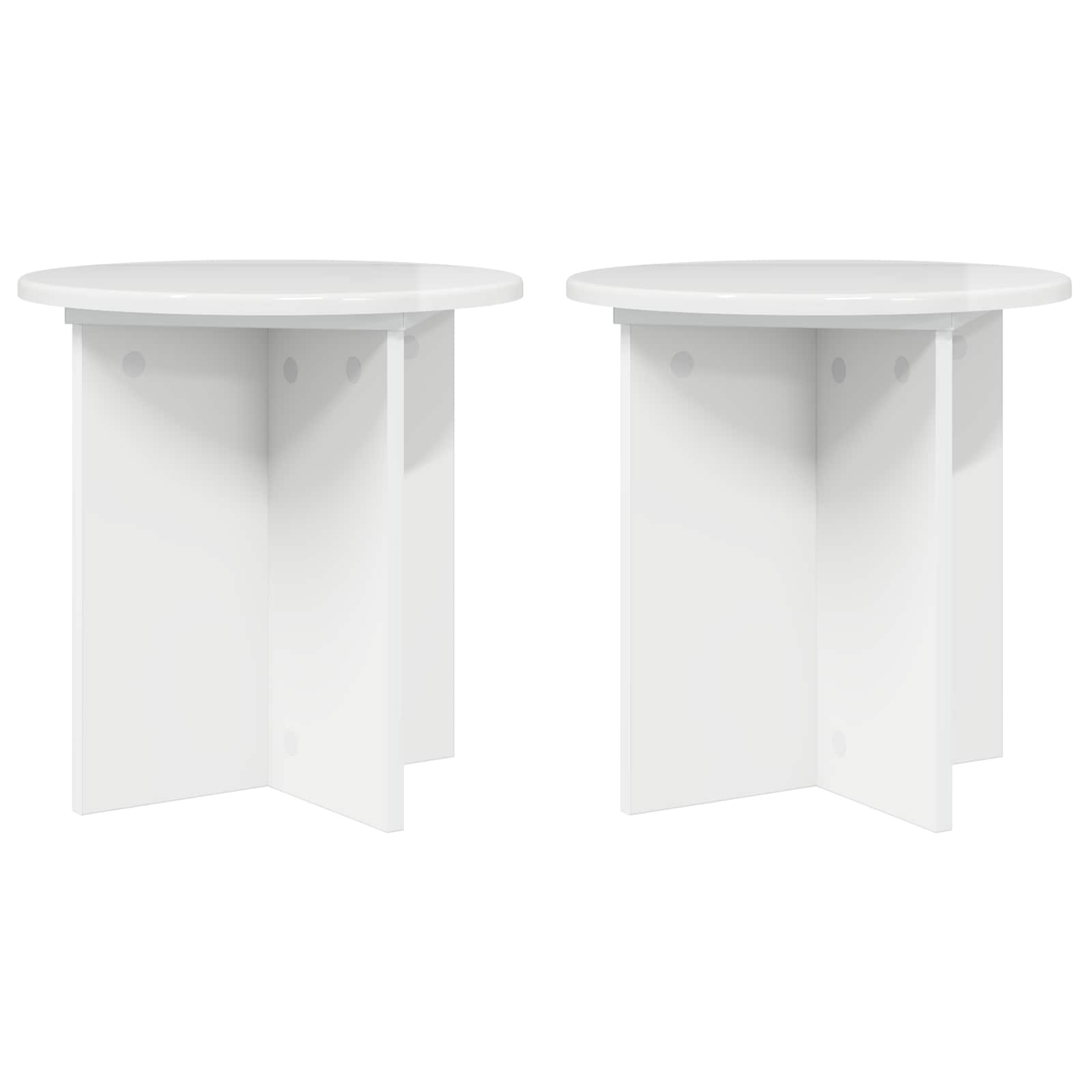 Plantenstandaard 2 pcs Hoogglans Wit 40 x 40 x 40 cm image 1
