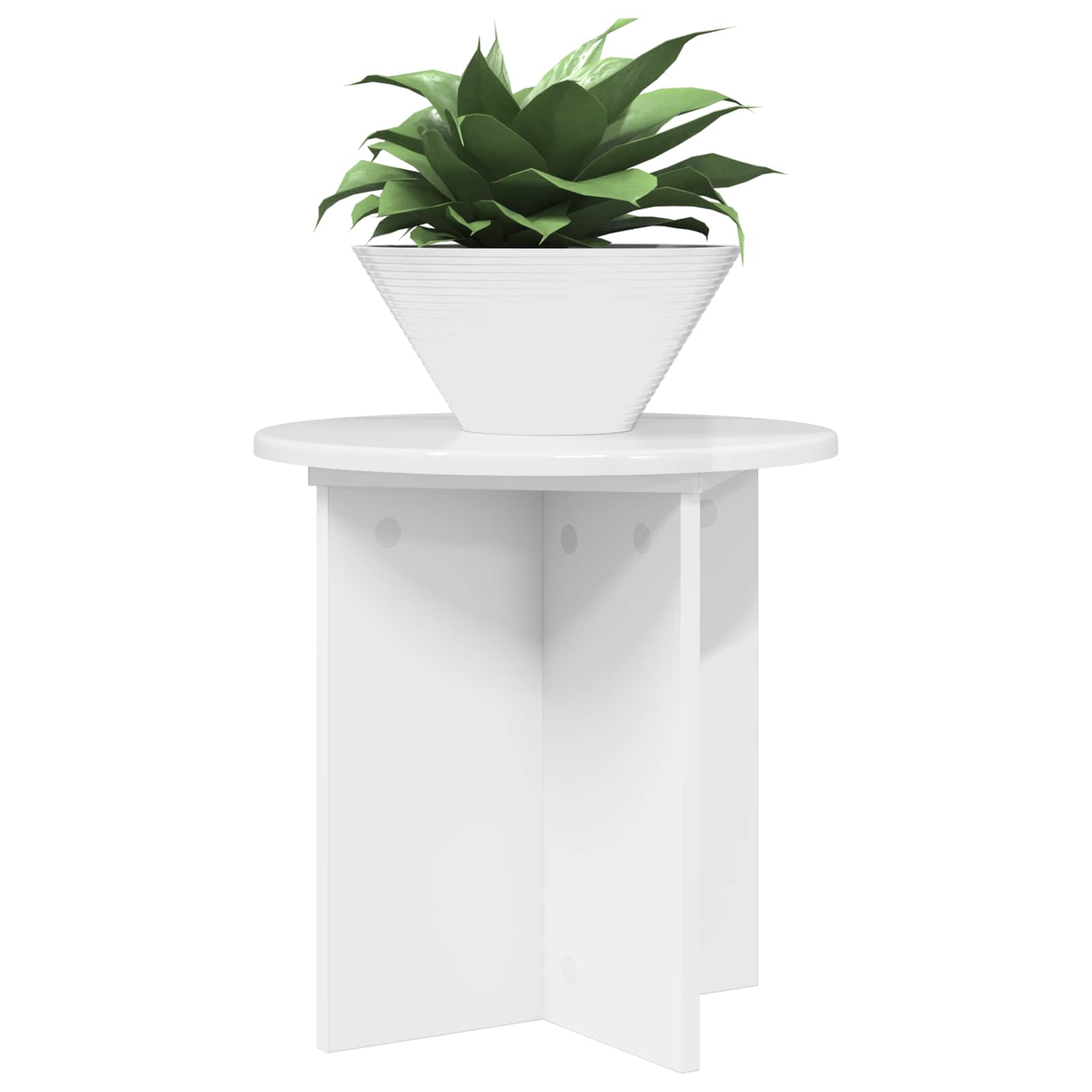Plantenstandaard 2 pcs Hoogglans Wit 40 x 40 x 40 cm image 2