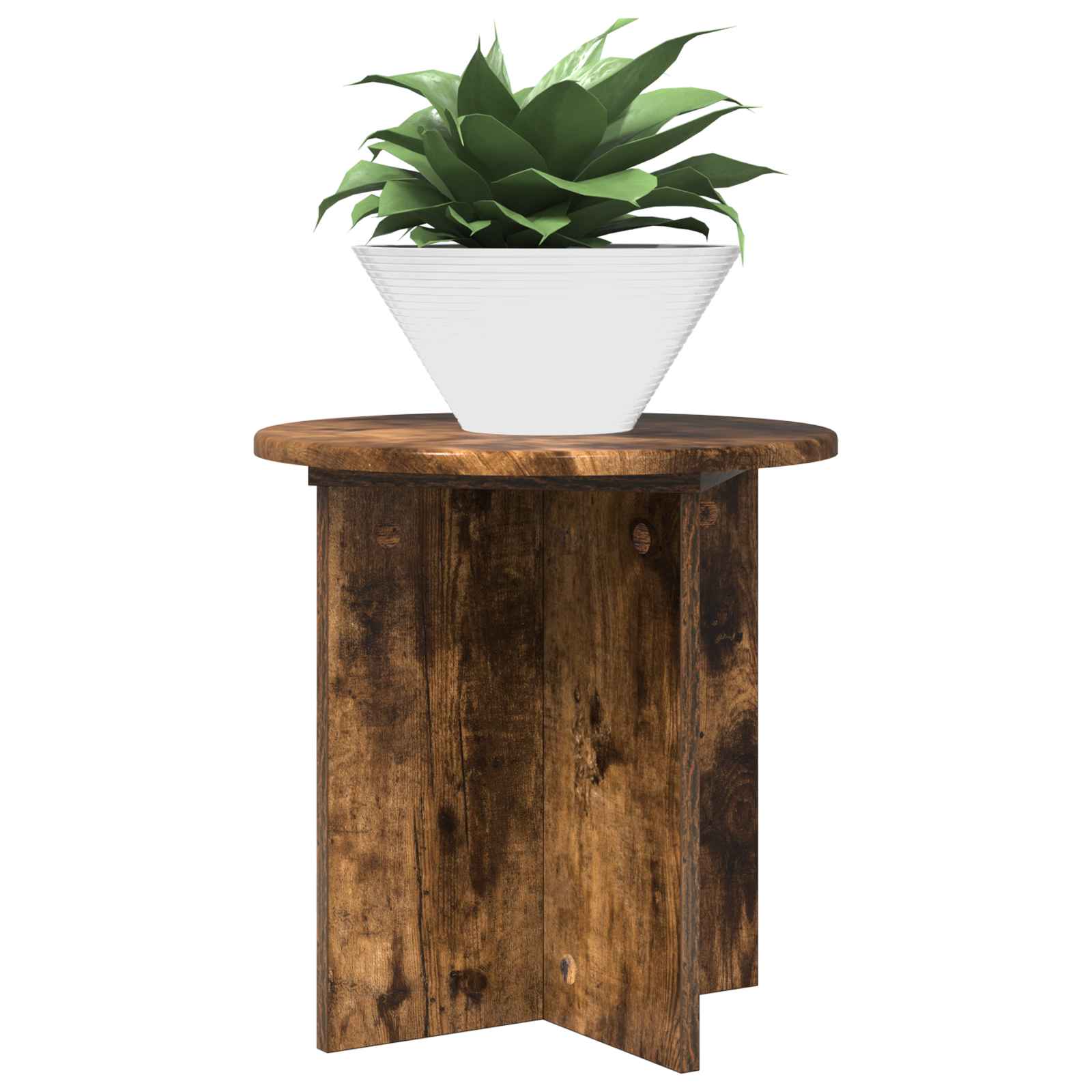 Plantenstandaard 2 pcs Gerookt eiken 40 x 40 x 40 cm image 2