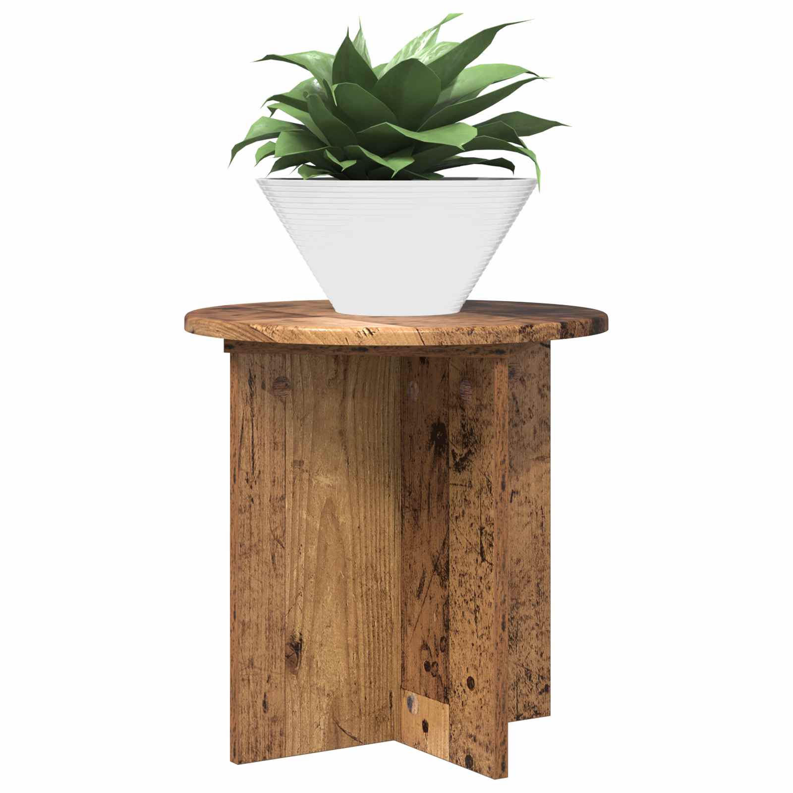 Plantenstandaard 2 pcs Oud hout 40 x 40 x 40 cm Bewerkt hout image 2