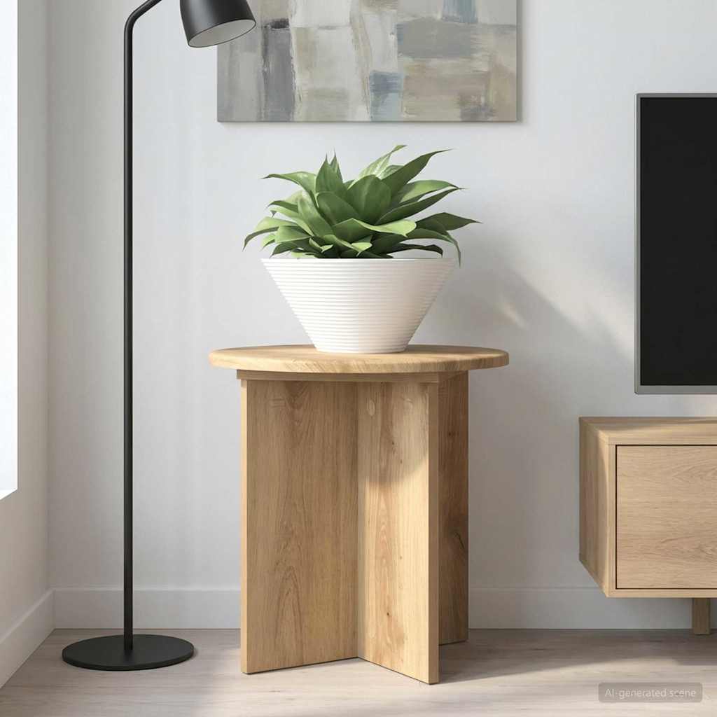 vidaXL Suport pentru plante 2 pcs Stejar Artizanal 40 x 40 x 40 cm