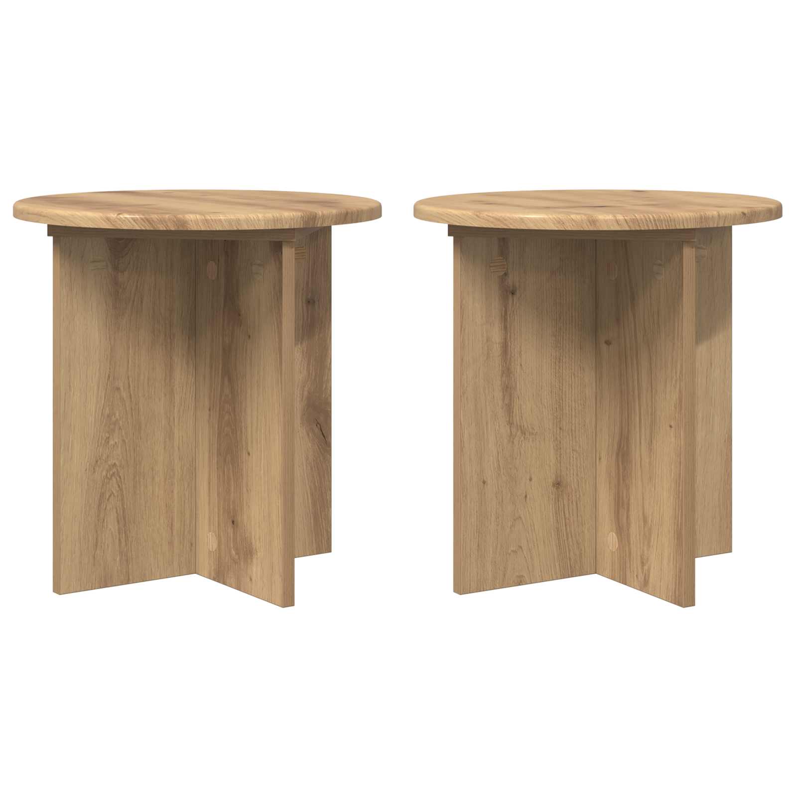Plantenstandaard 2 pcs Artisanaal eiken 40 x 40 x 40 cm image 1
