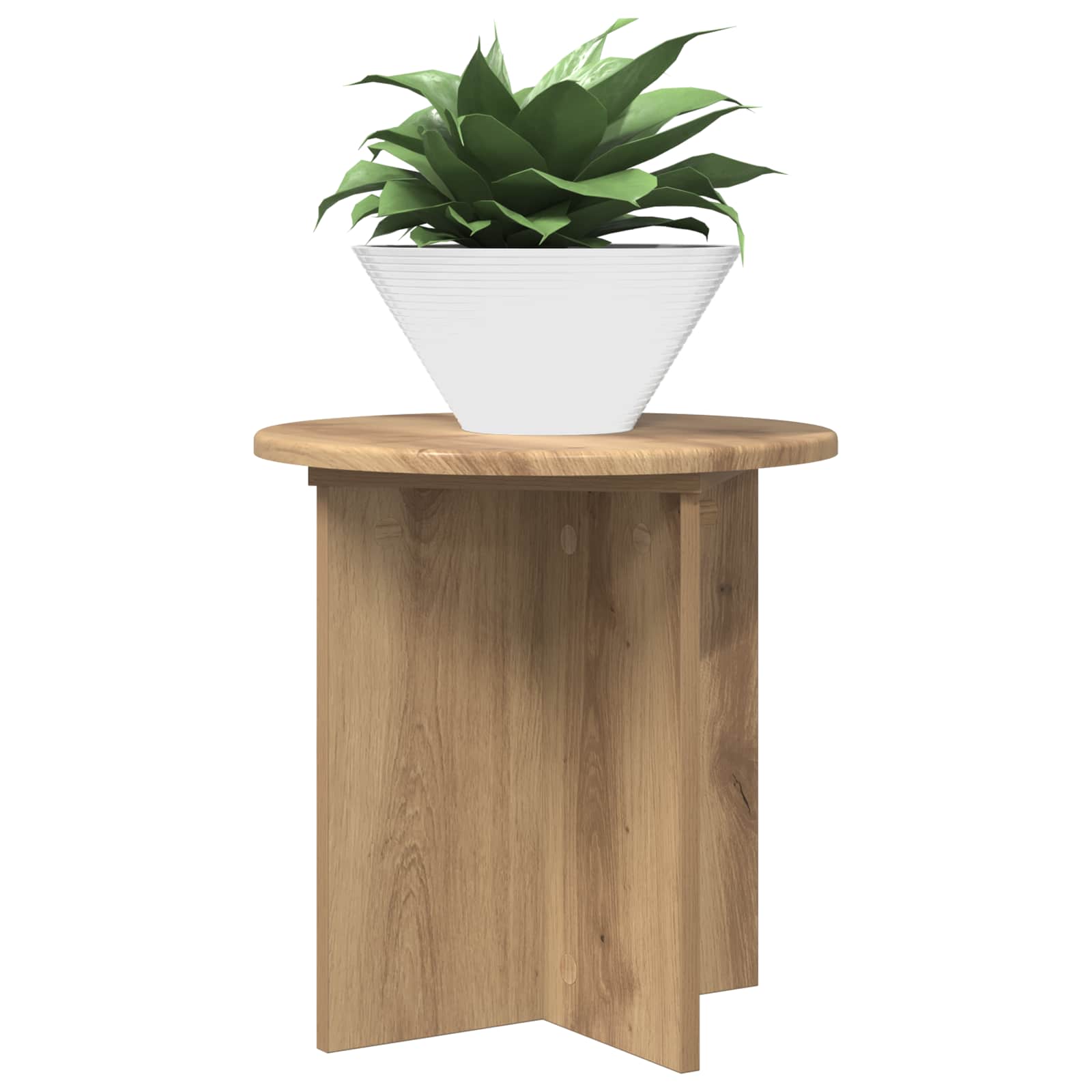 Plantenstandaard 2 pcs Artisanaal eiken 40 x 40 x 40 cm image 2