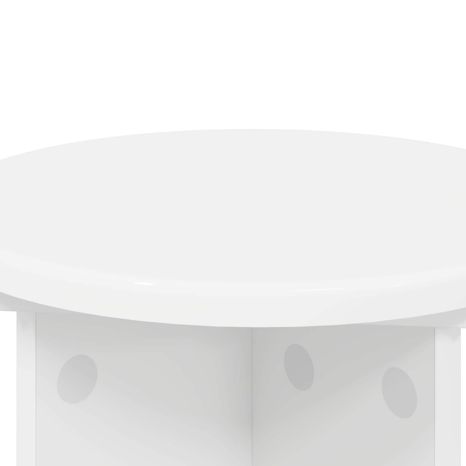 Plantenstandaard 2 pcs Wit Ø29,5 x 40 cm Bewerkt hout image 8