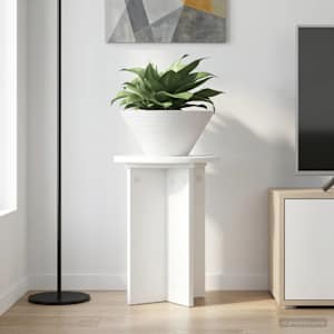 Stojalo za rastline 2 pcs Bela Ø29,5 x 40 cm Inženirski les