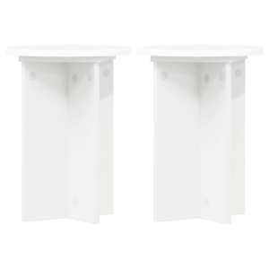 Stojan na rostliny 2 pcs Bílá Ø29,5 x 40 cm Kompozitní dřevo - obrázek 2