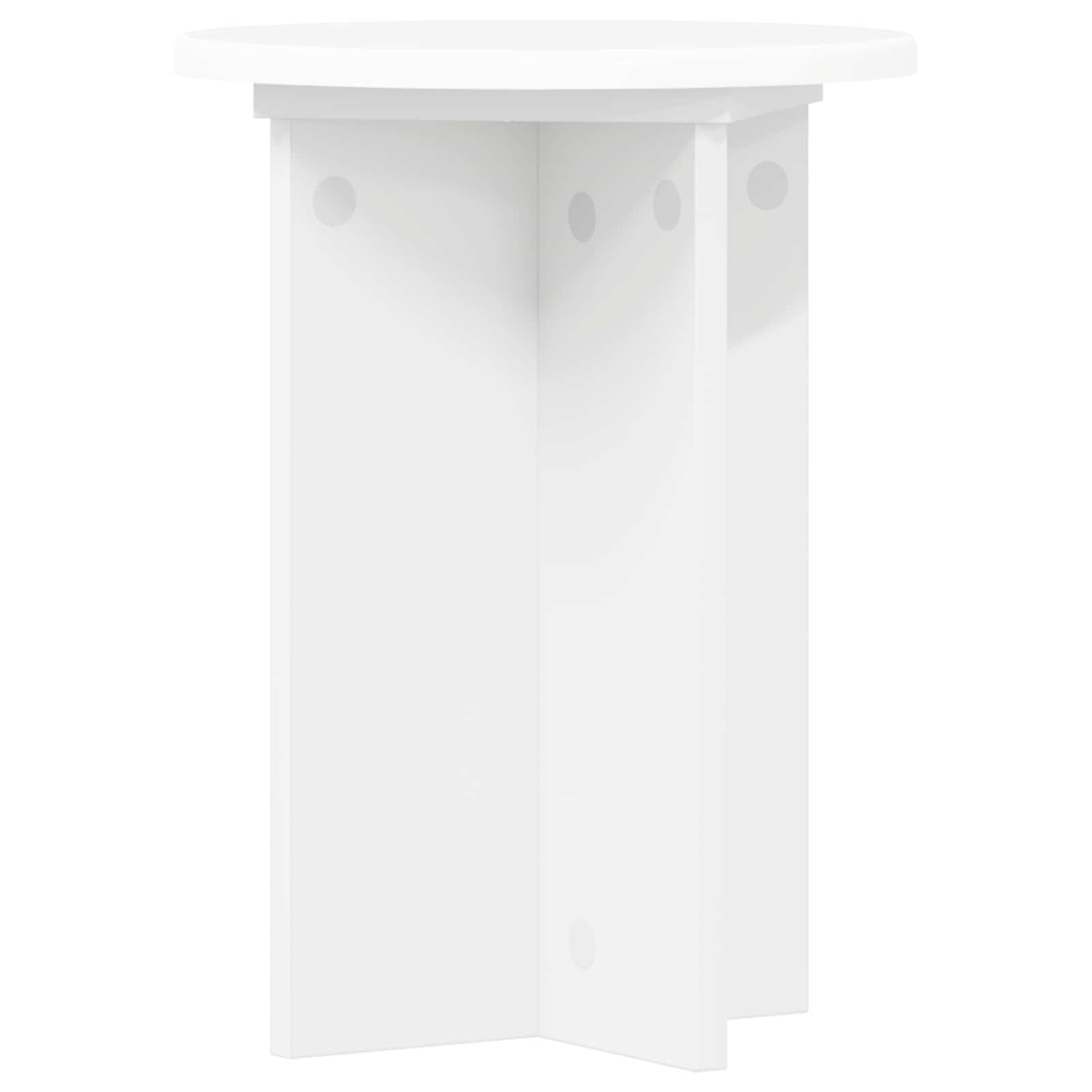 Plantenstandaard 2 pcs Wit Ø29,5 x 40 cm Bewerkt hout image 4