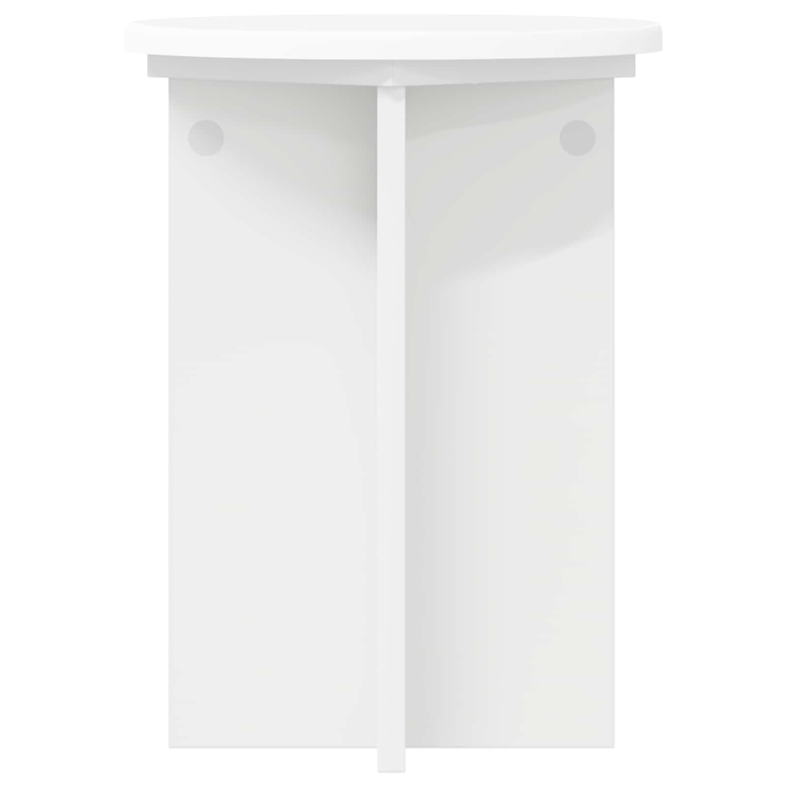 Plantenstandaard 2 pcs Wit Ø29,5 x 40 cm Bewerkt hout image 5