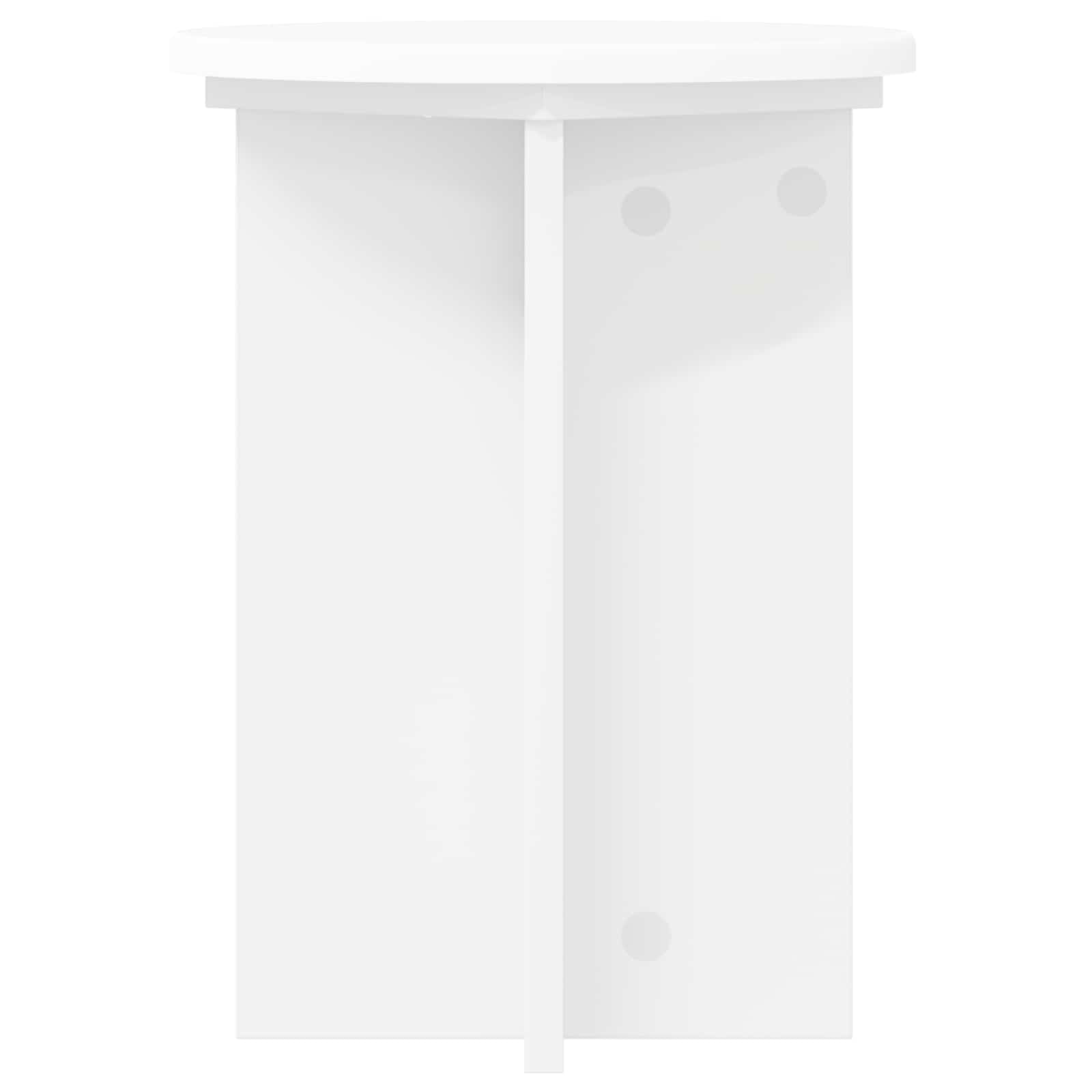 Plantenstandaard 2 pcs Wit Ø29,5 x 40 cm Bewerkt hout image 6